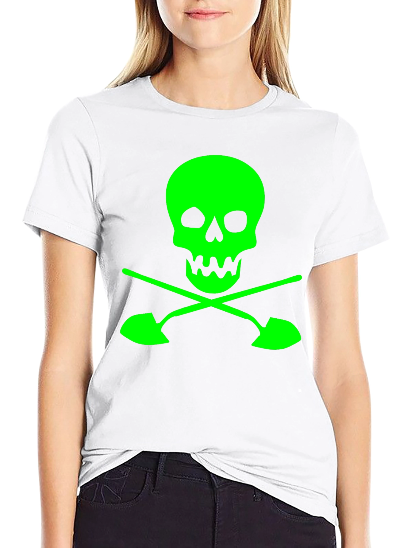 Skull and Shovels Graphic Tee - Black