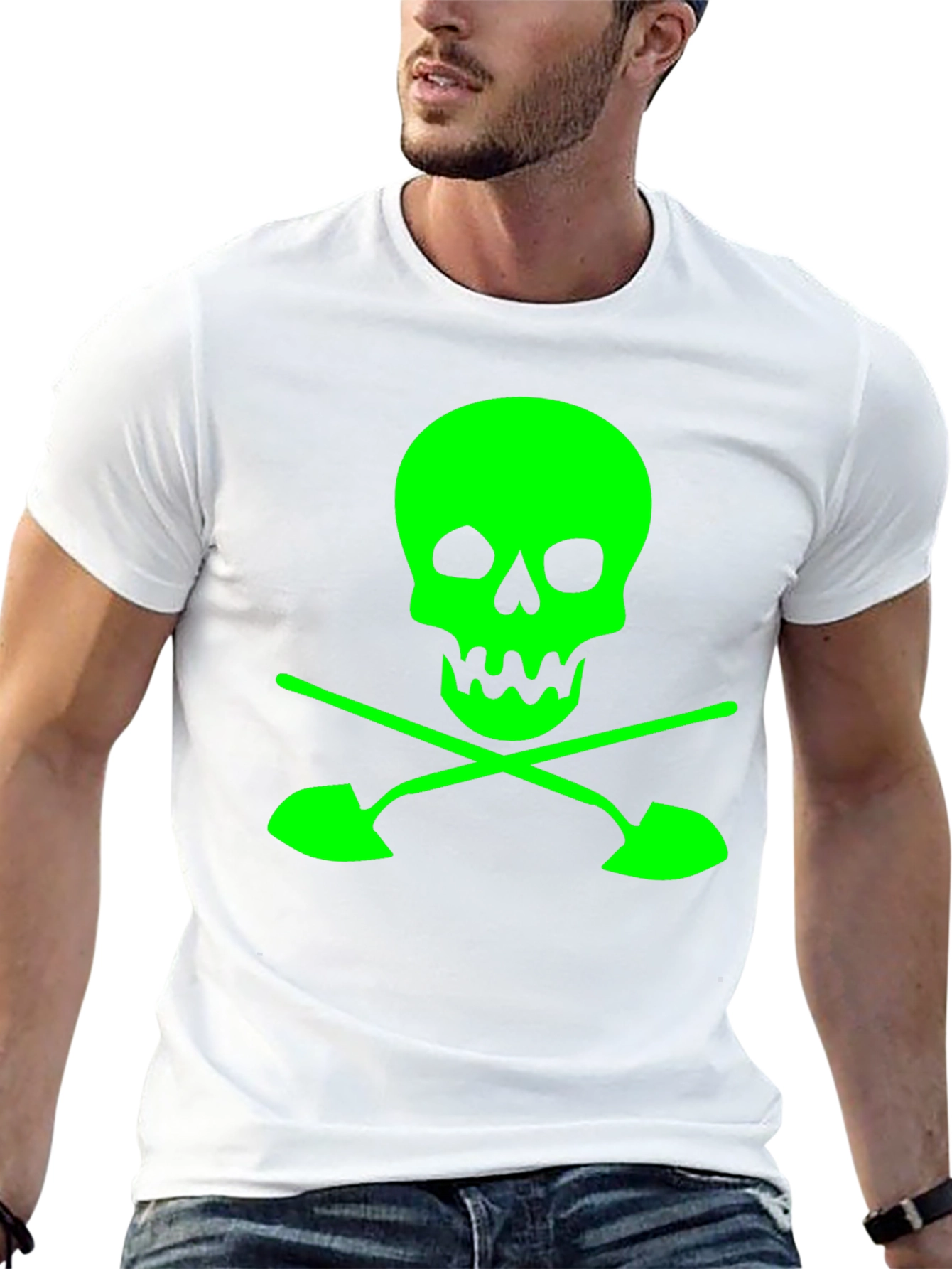 Skull and Shovels Graphic Tee - Black