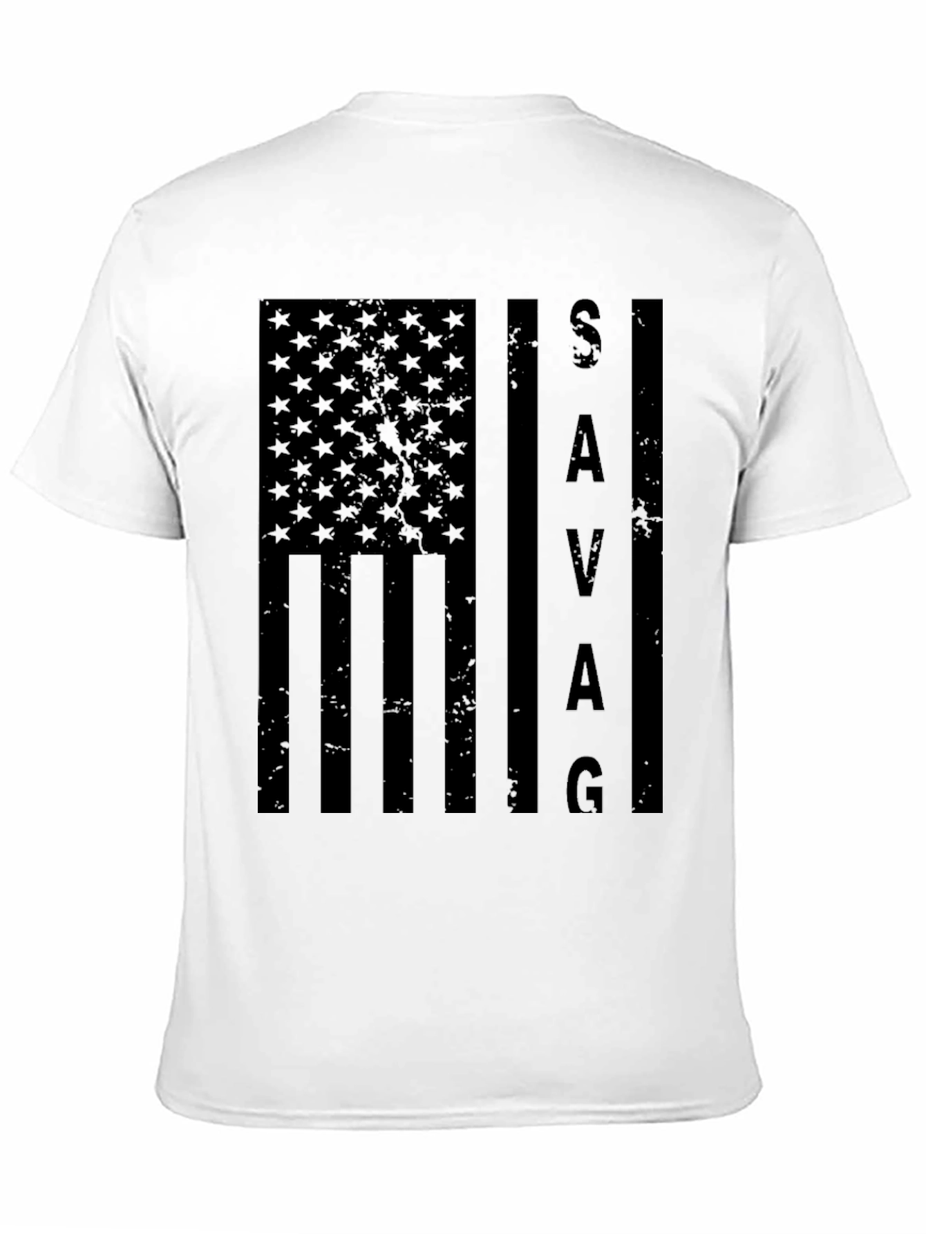 Savage American Flag Graphic T-Shirt