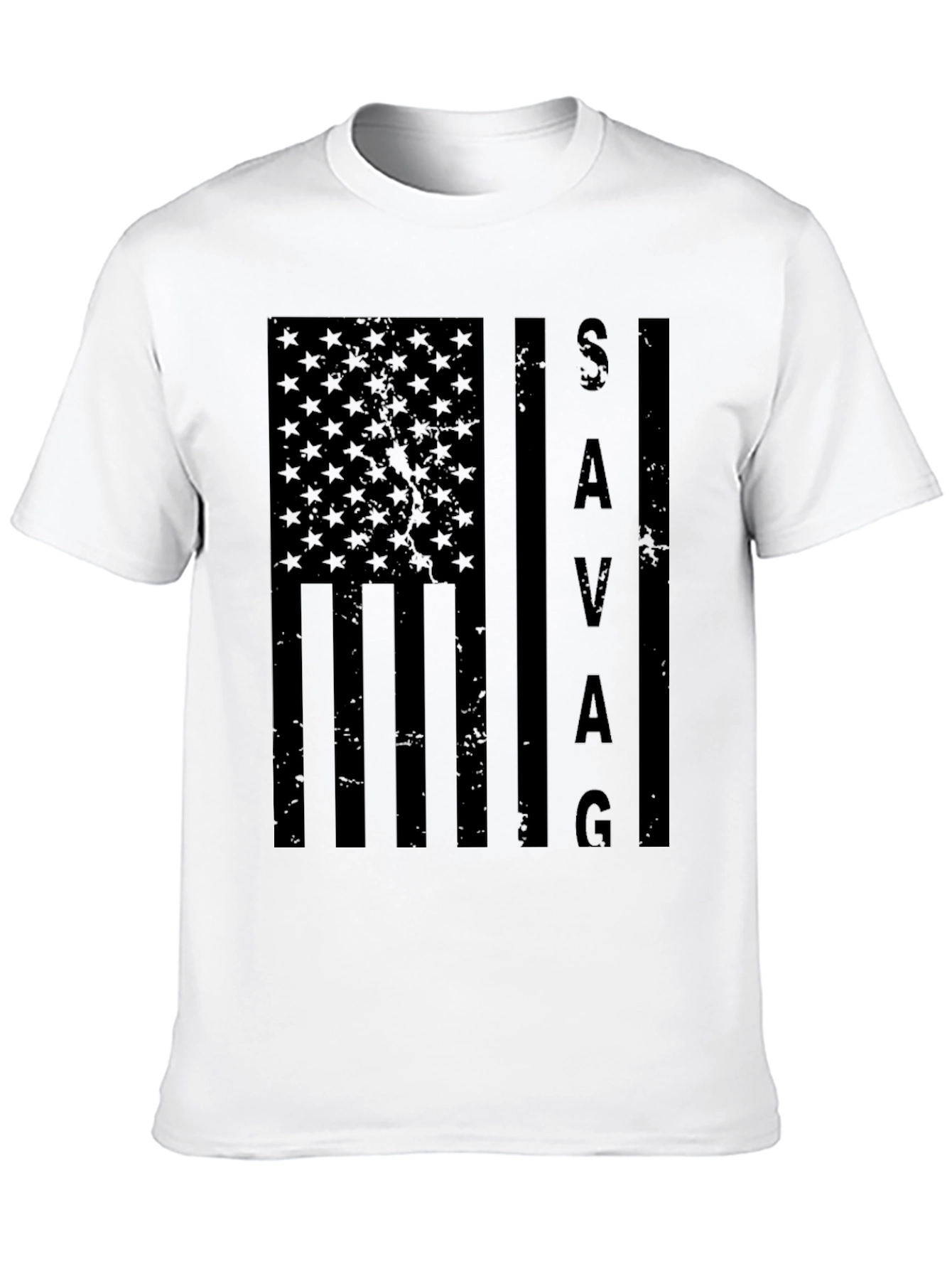 Savage American Flag Graphic T-Shirt