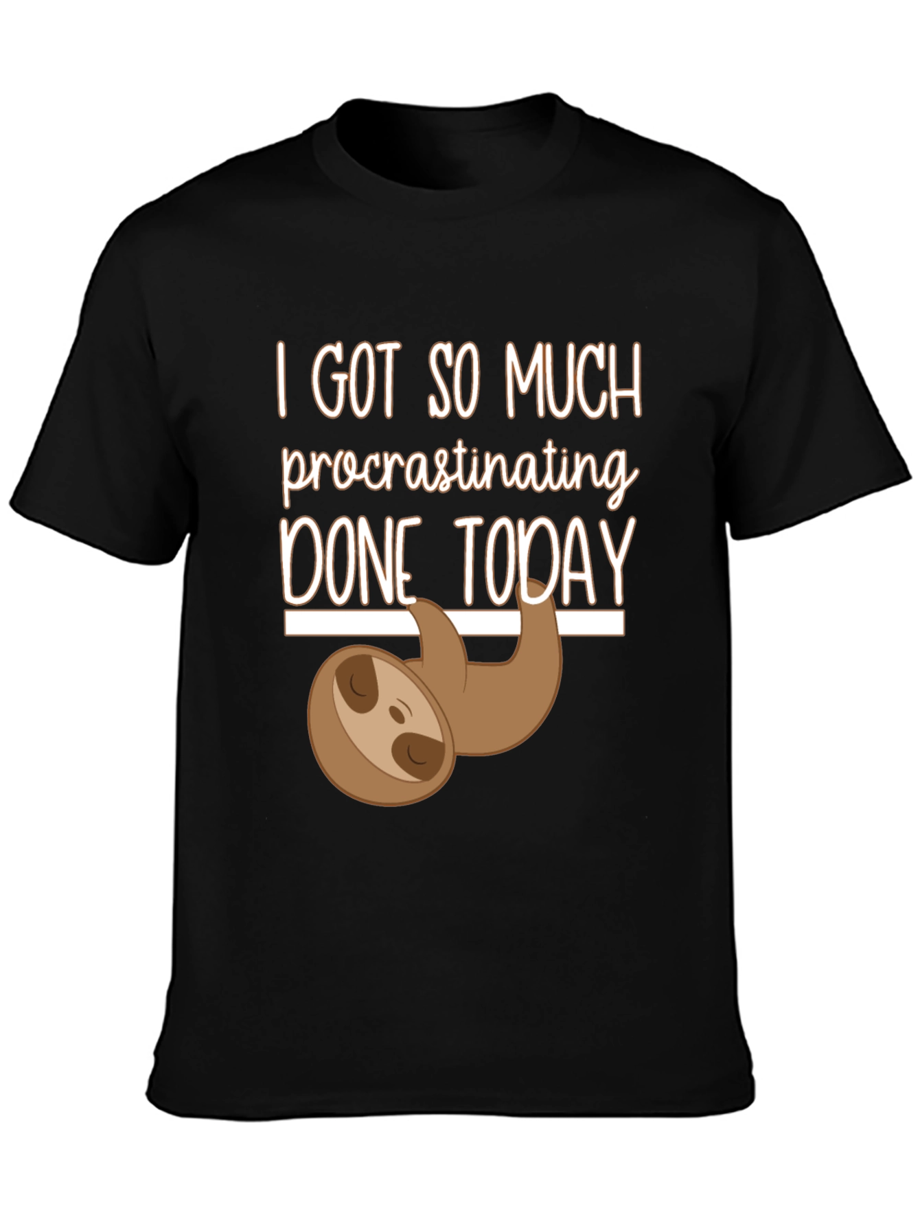 Procrastinating Sloth Graphic T-Shirt