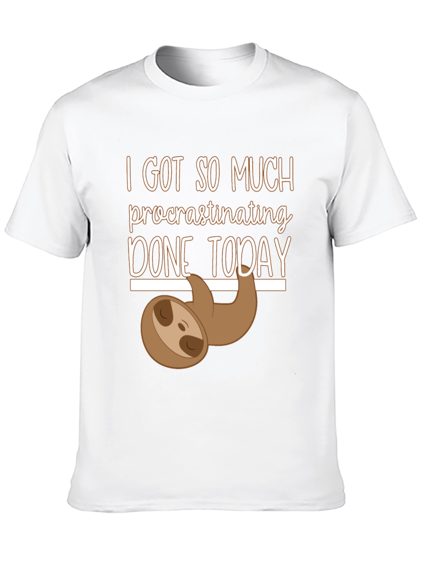 Procrastinating Sloth Graphic T-Shirt