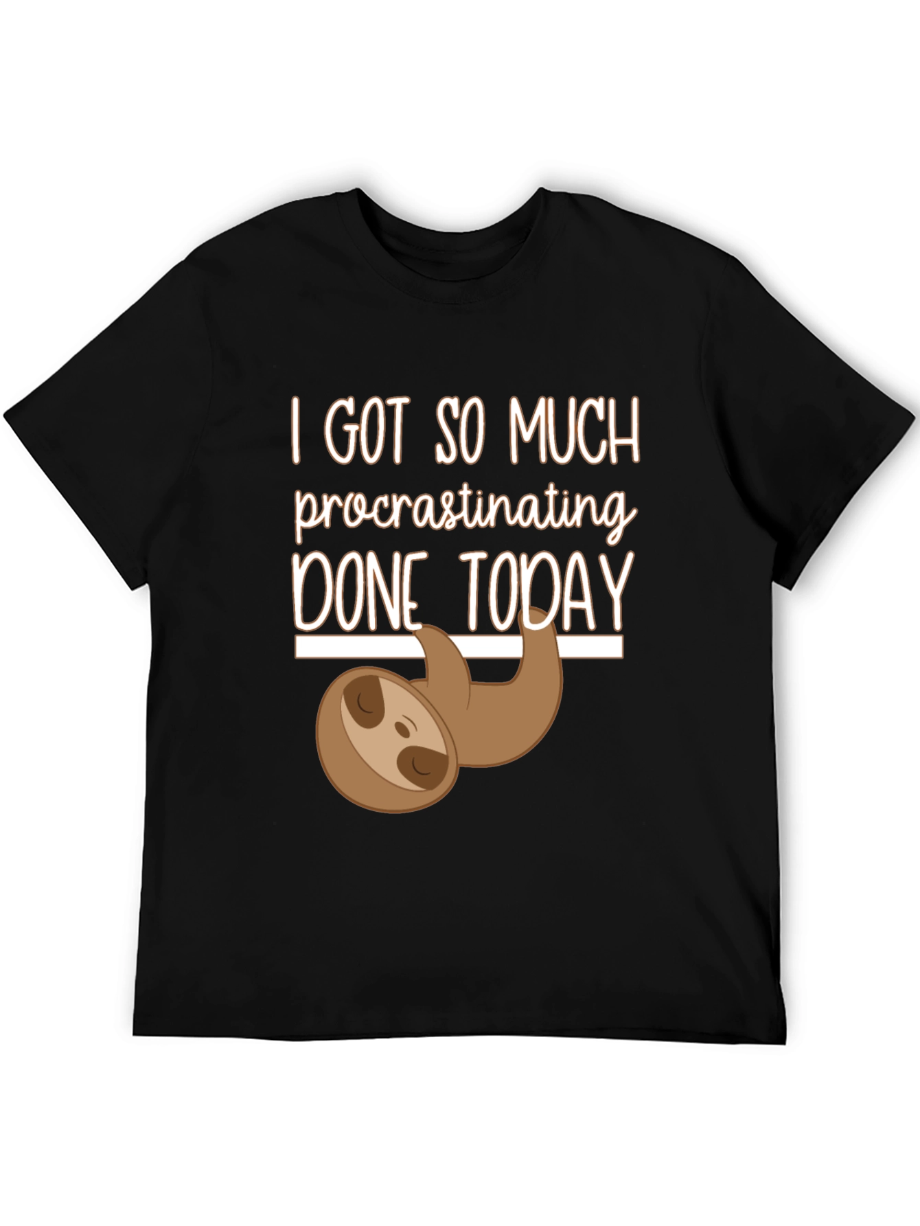 Procrastinating Sloth Graphic T-Shirt