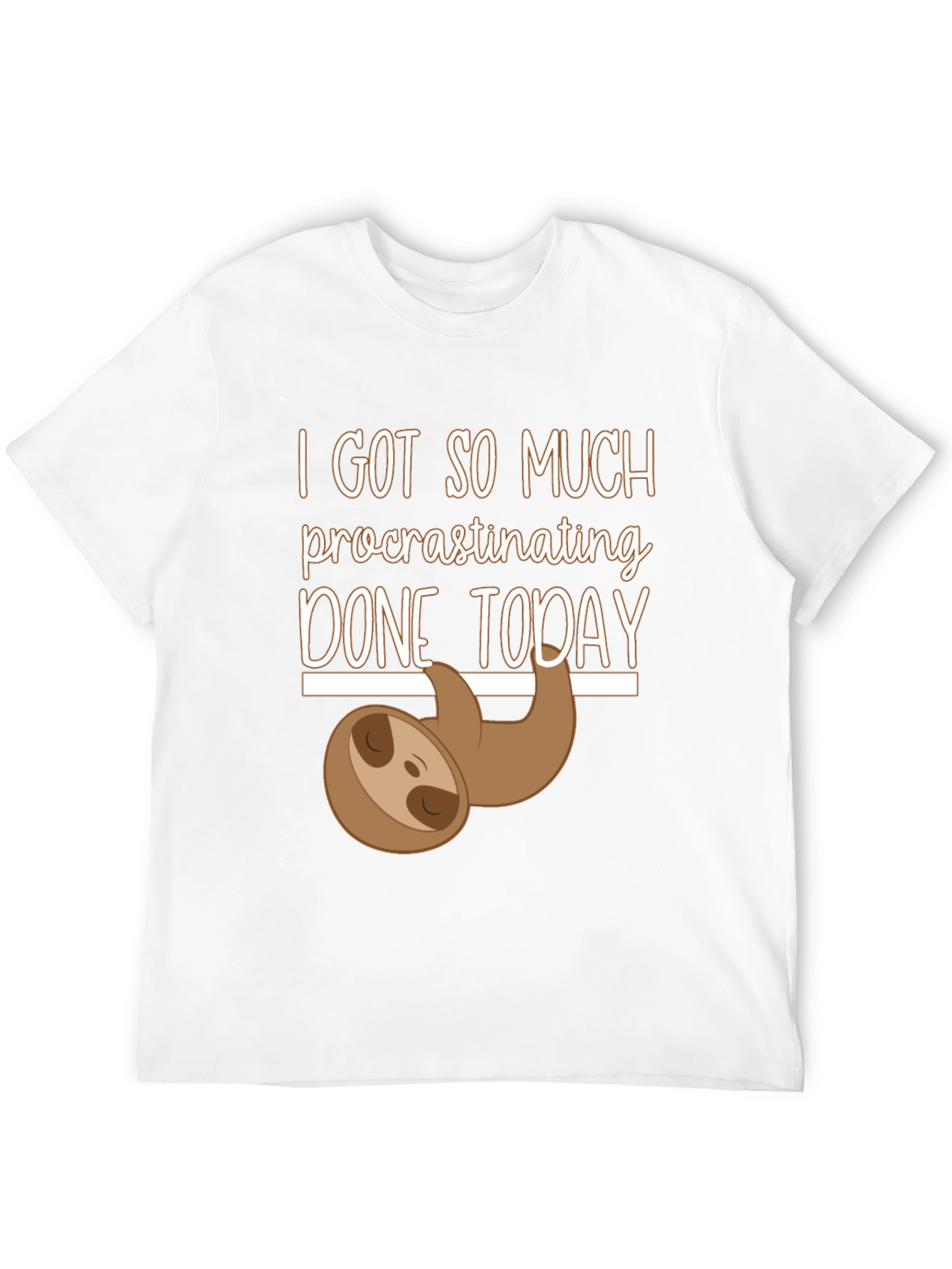 Procrastinating Sloth Graphic T-Shirt