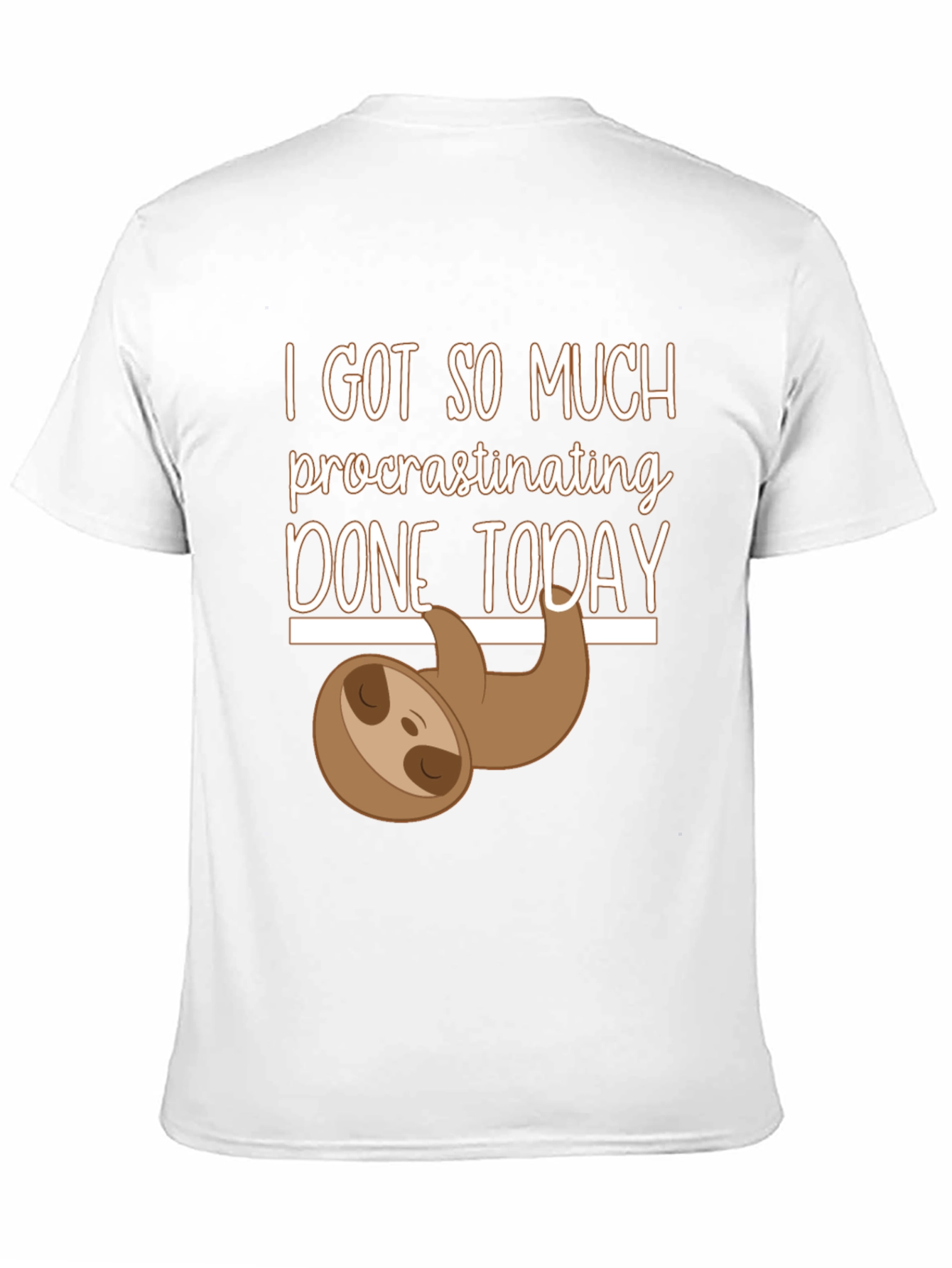 Procrastinating Sloth Graphic T-Shirt