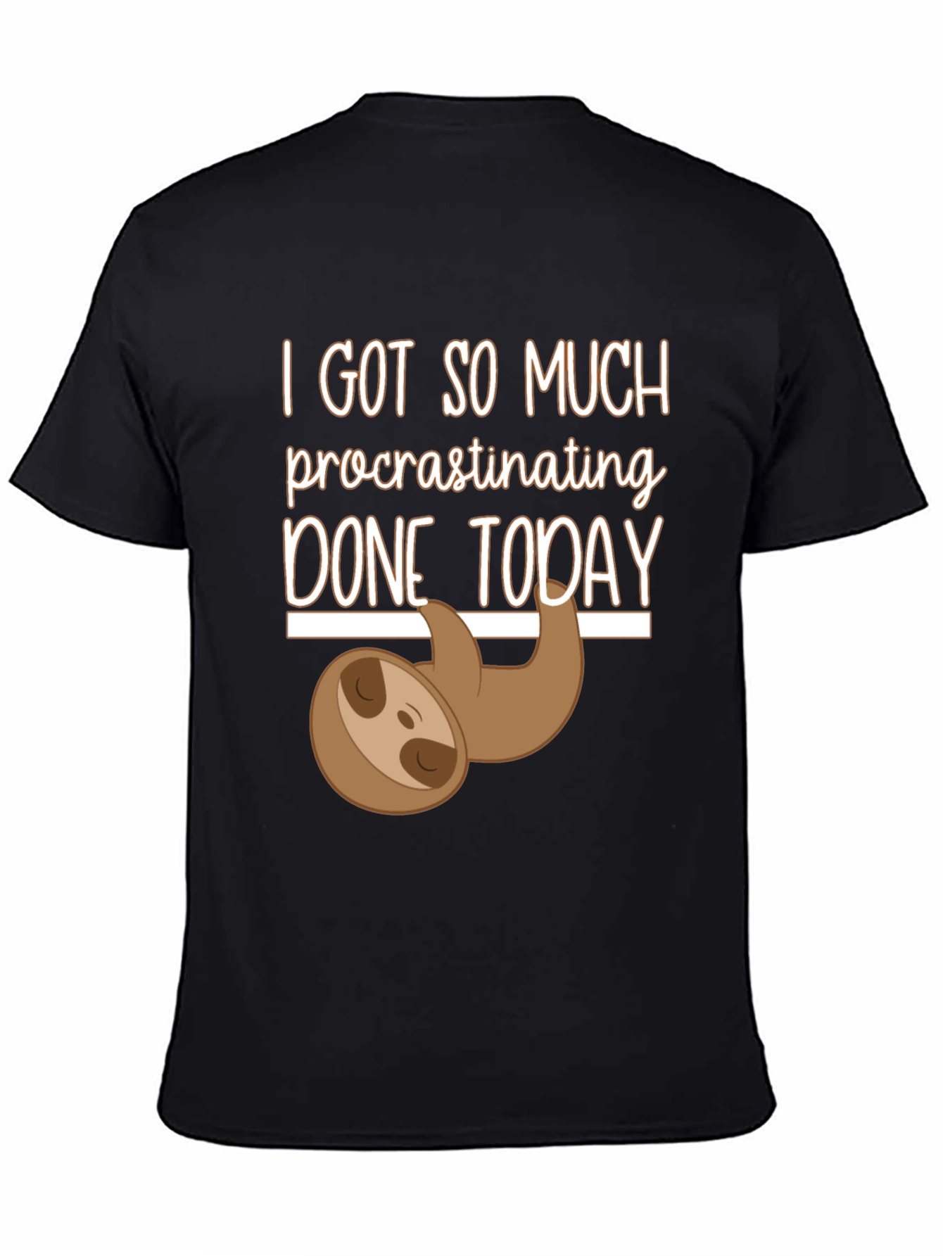 Procrastinating Sloth Graphic T-Shirt