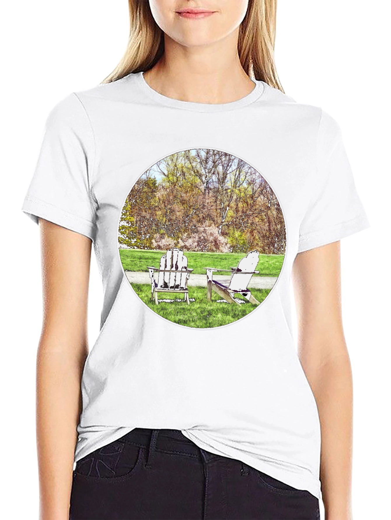 Relaxing Adirondack Chairs Graphic Tee - Comfort Fit