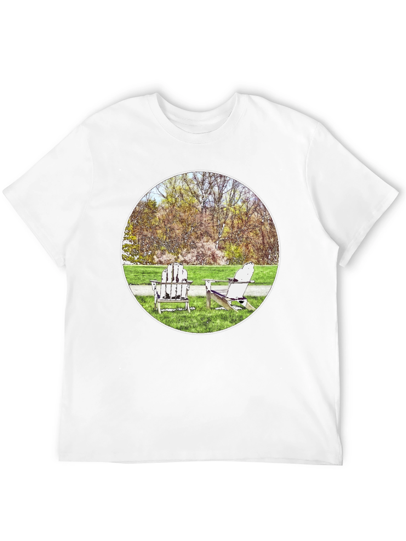 Relaxing Adirondack Chairs Graphic Tee - Comfort Fit
