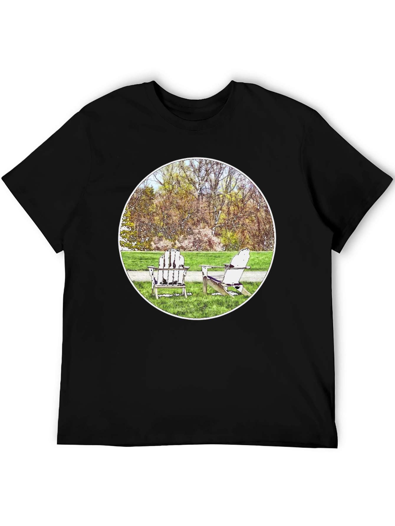 Relaxing Adirondack Chairs Graphic Tee - Comfort Fit