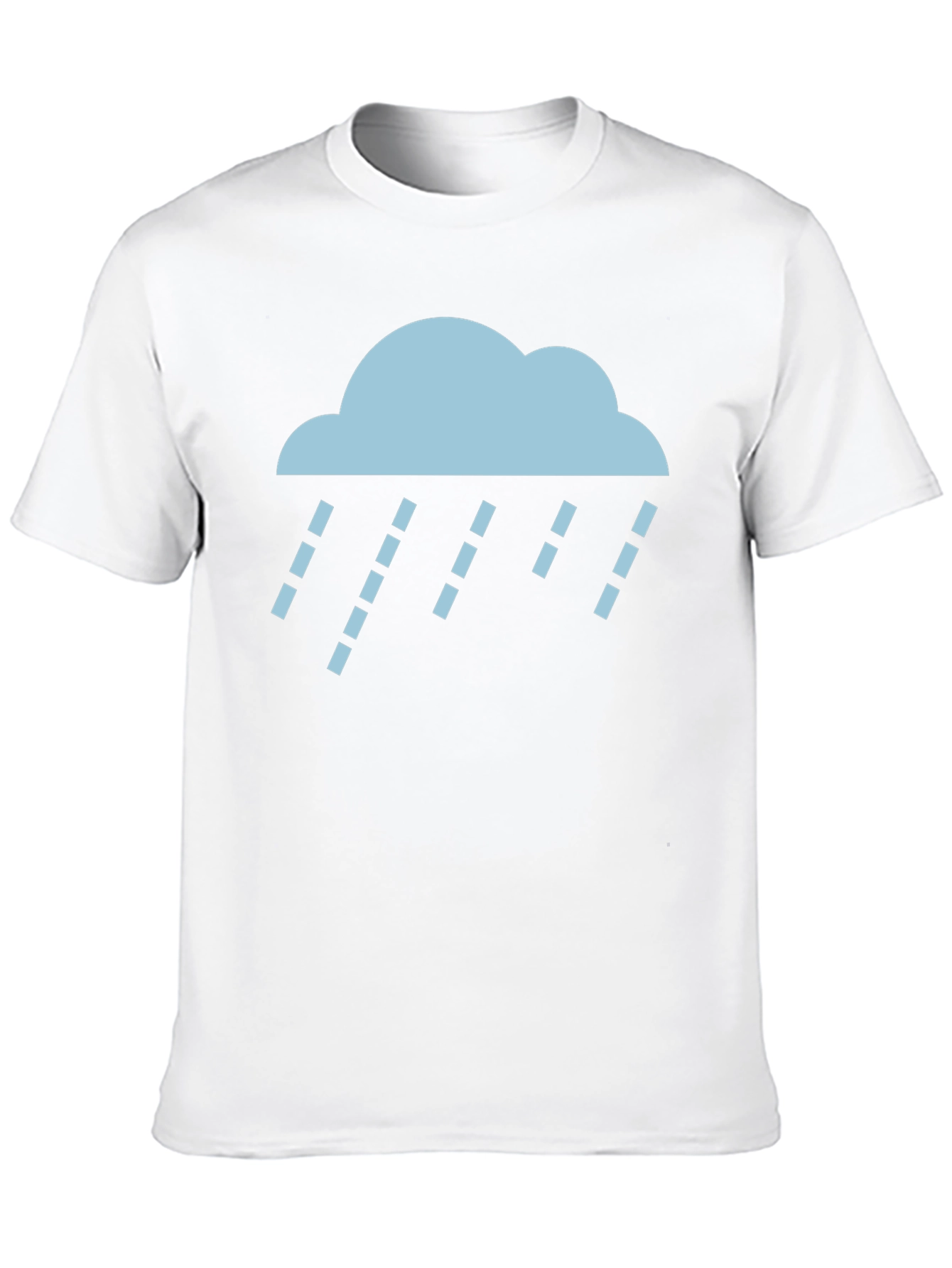 Rain Cloud Graphic Tee - Soft Black Cotton T-Shirt