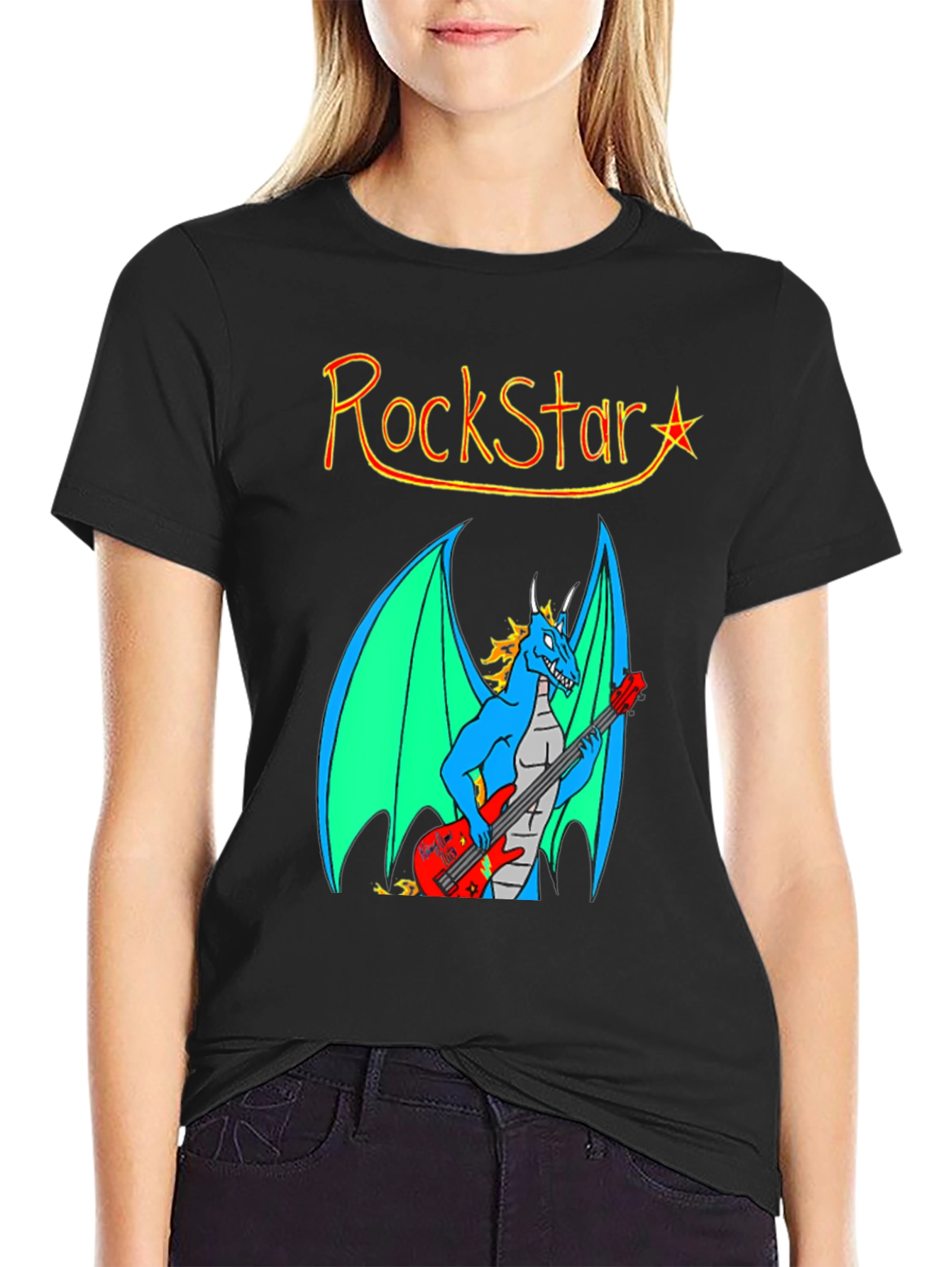 Rockstar Dragon Graphic T-Shirt