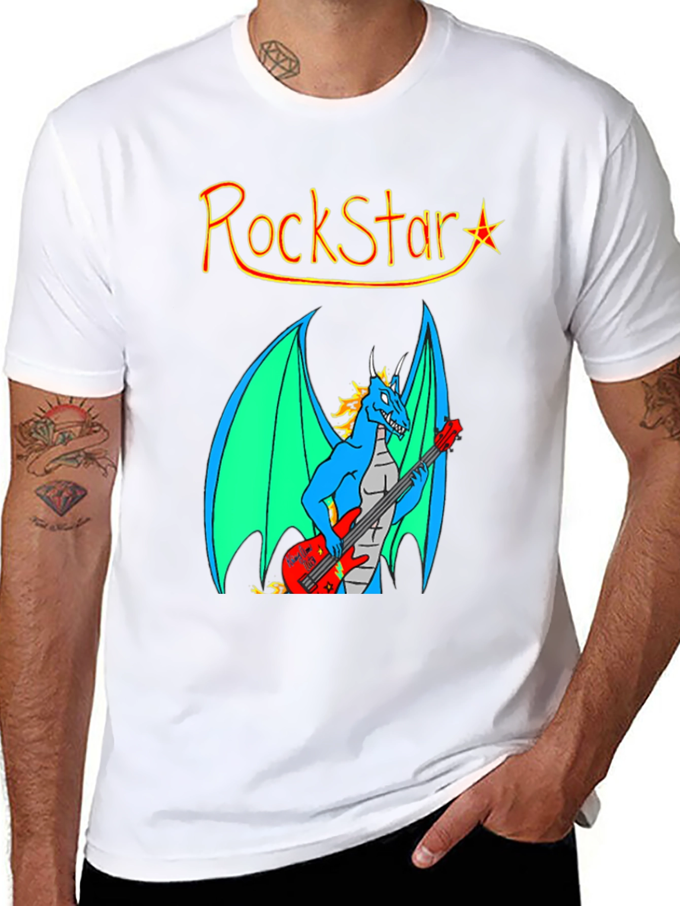 Rockstar Dragon Graphic T-Shirt