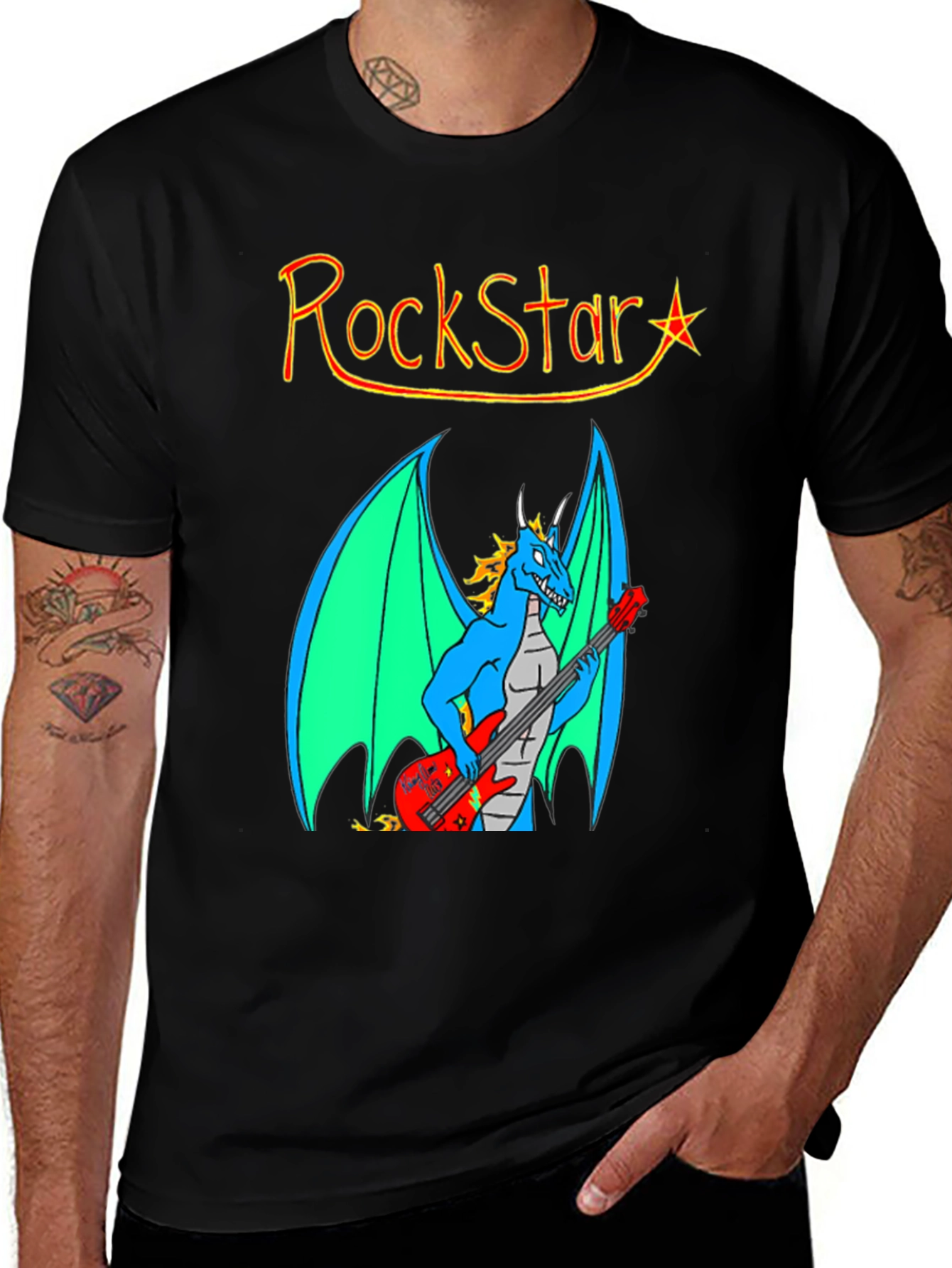 Rockstar Dragon Graphic T-Shirt