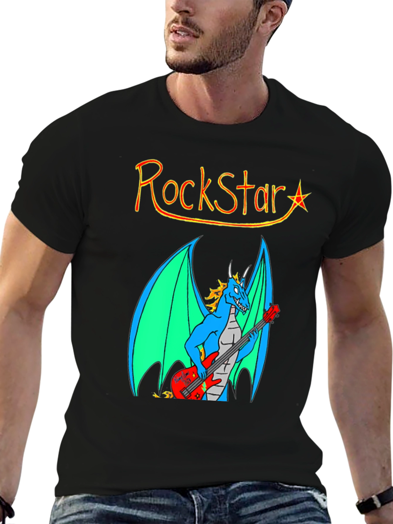 Rockstar Dragon Graphic T-Shirt
