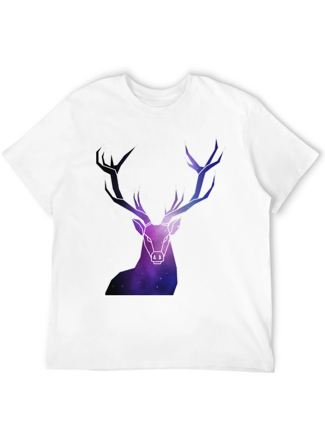 Geometric Galaxy Deer Graphic Tee