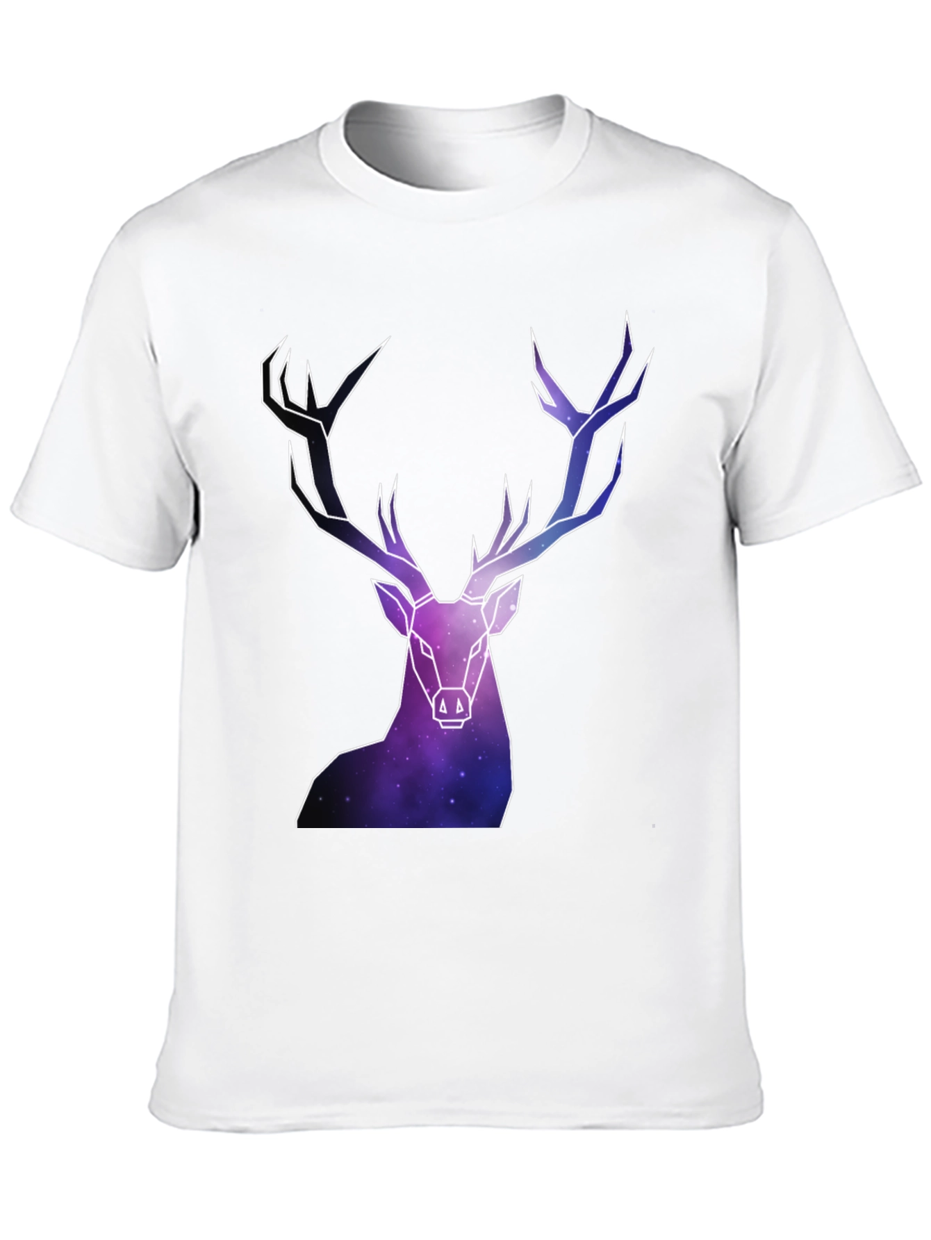 Geometric Galaxy Deer Graphic Tee
