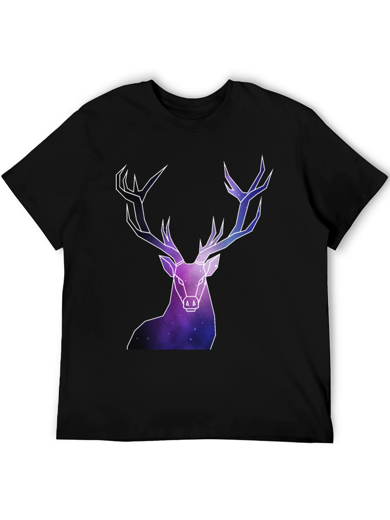 Geometric Galaxy Deer Graphic Tee