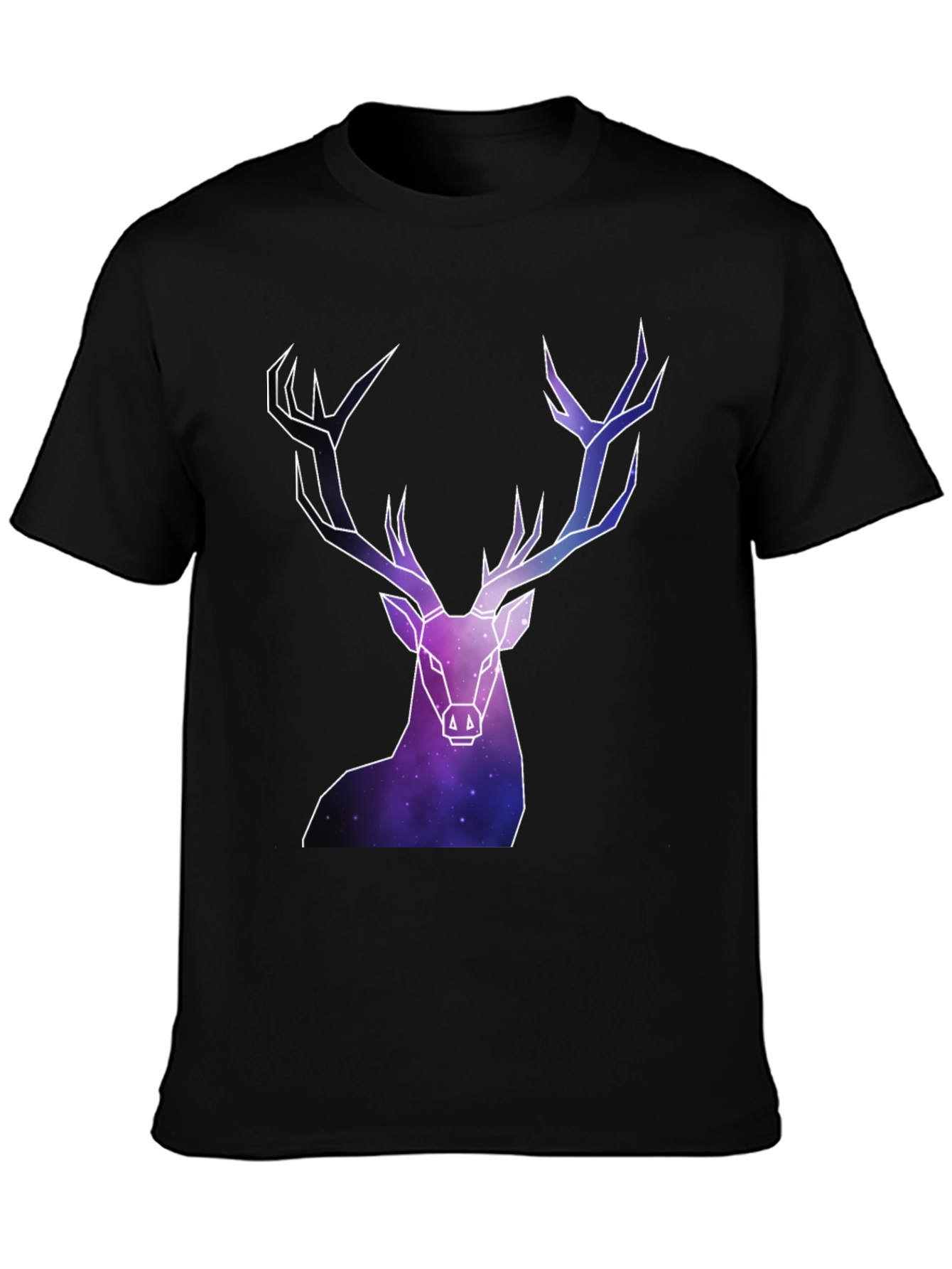 Geometric Galaxy Deer Graphic Tee