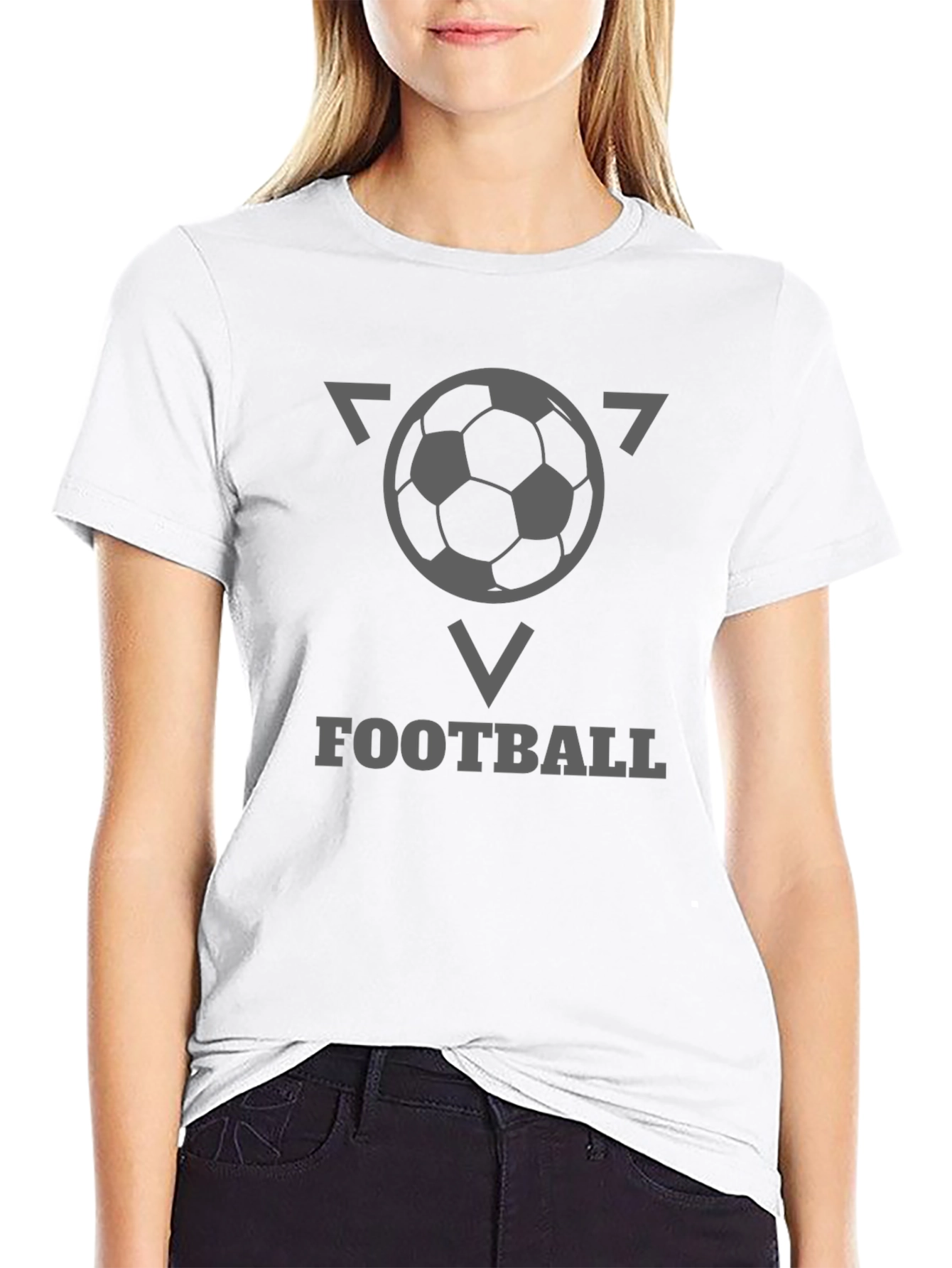 Football Graphic Tee - Stylish Black T-Shirt
