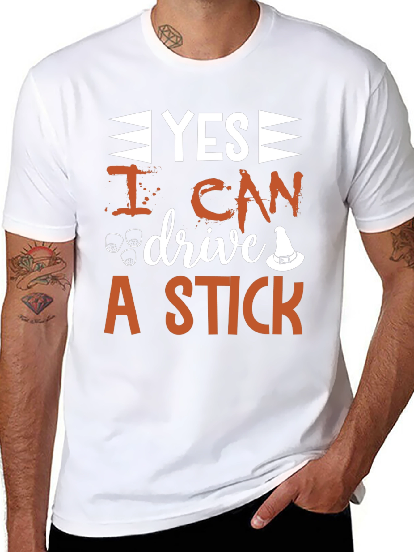 Yes I Can Drive A Stick Halloween Graphic T-Shirt