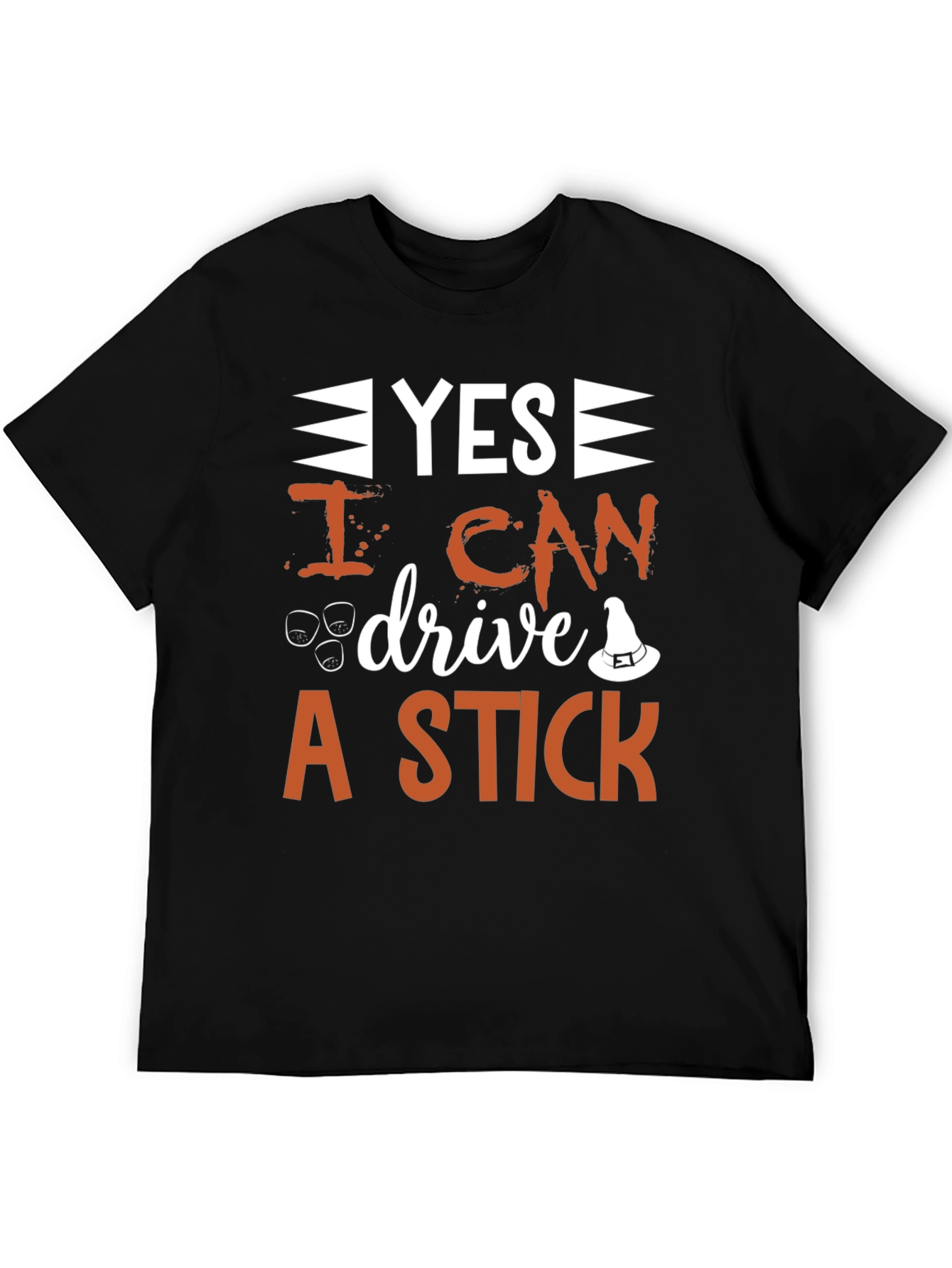 Yes I Can Drive A Stick Halloween Graphic T-Shirt