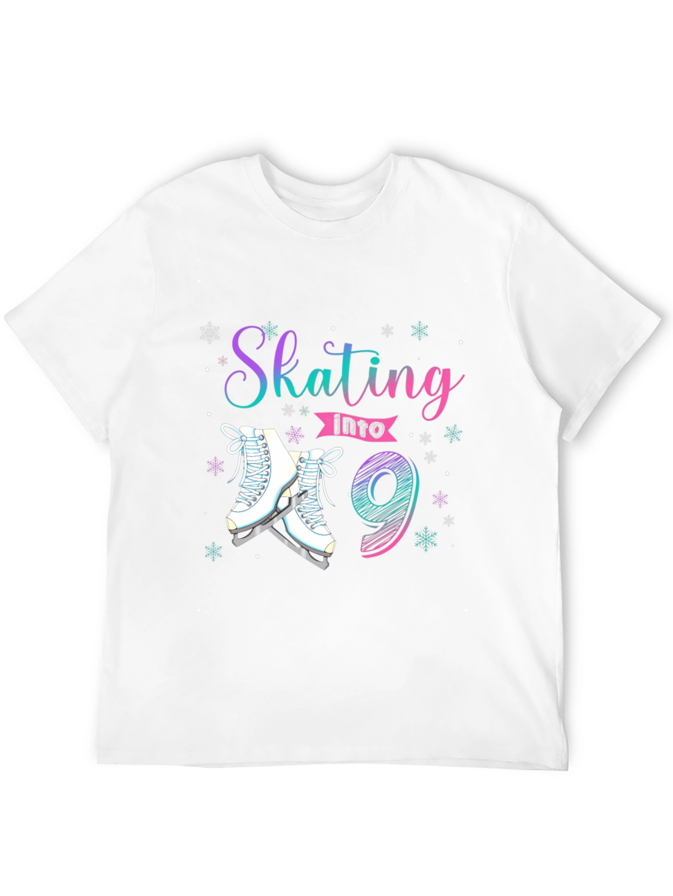 Skating Into 9th Birthday T-Shirt