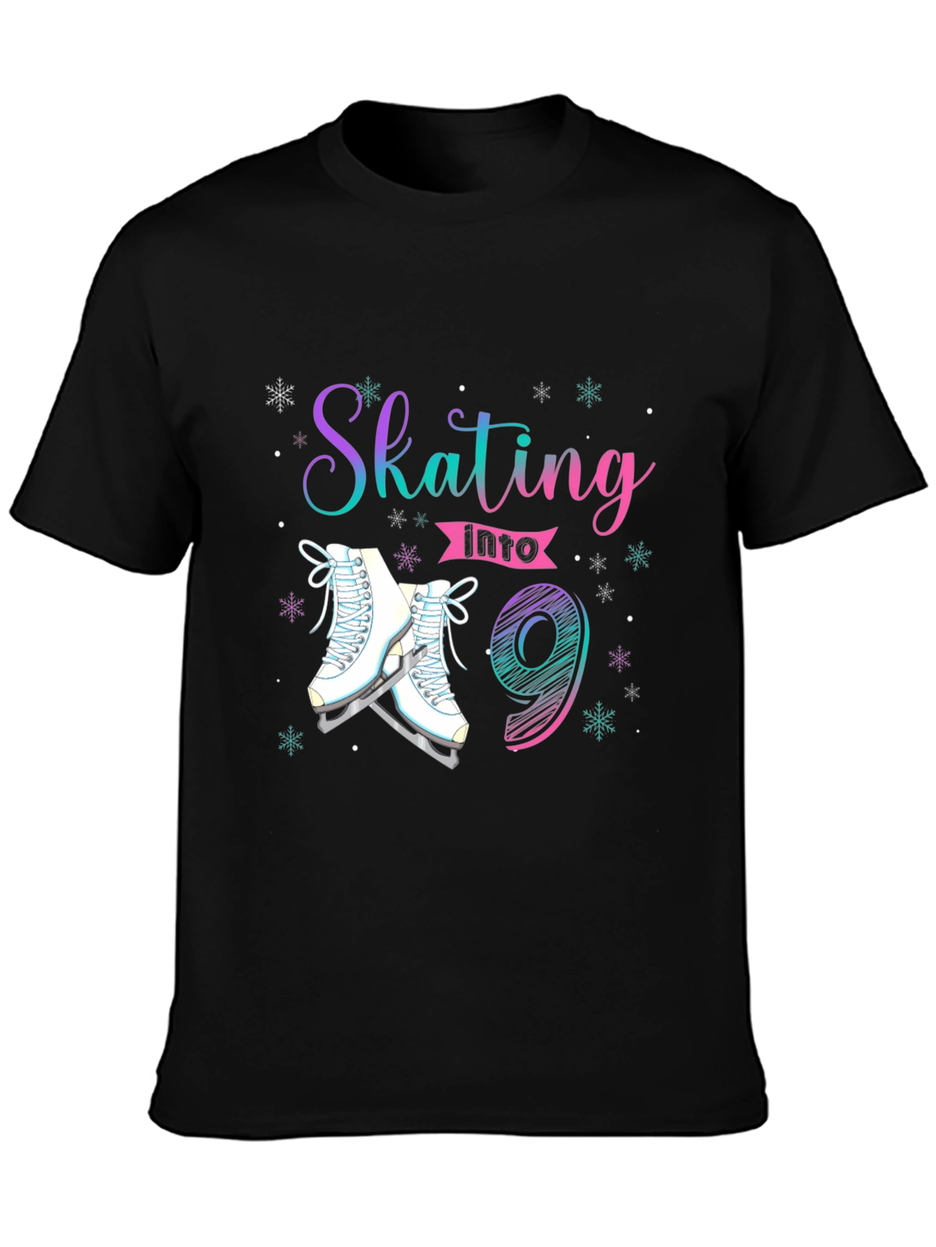Skating Into 9th Birthday T-Shirt