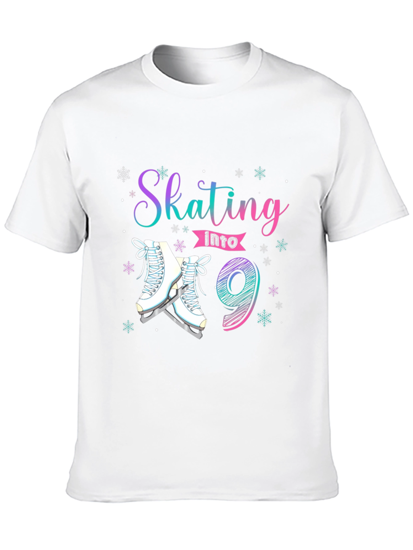 Skating Into 9th Birthday T-Shirt