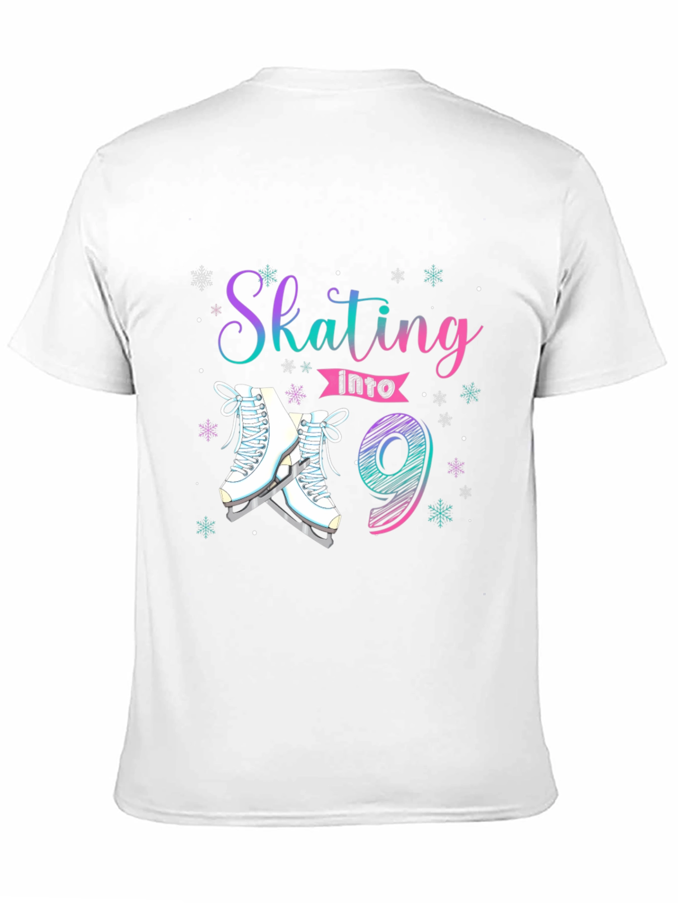 Skating Into 9th Birthday T-Shirt
