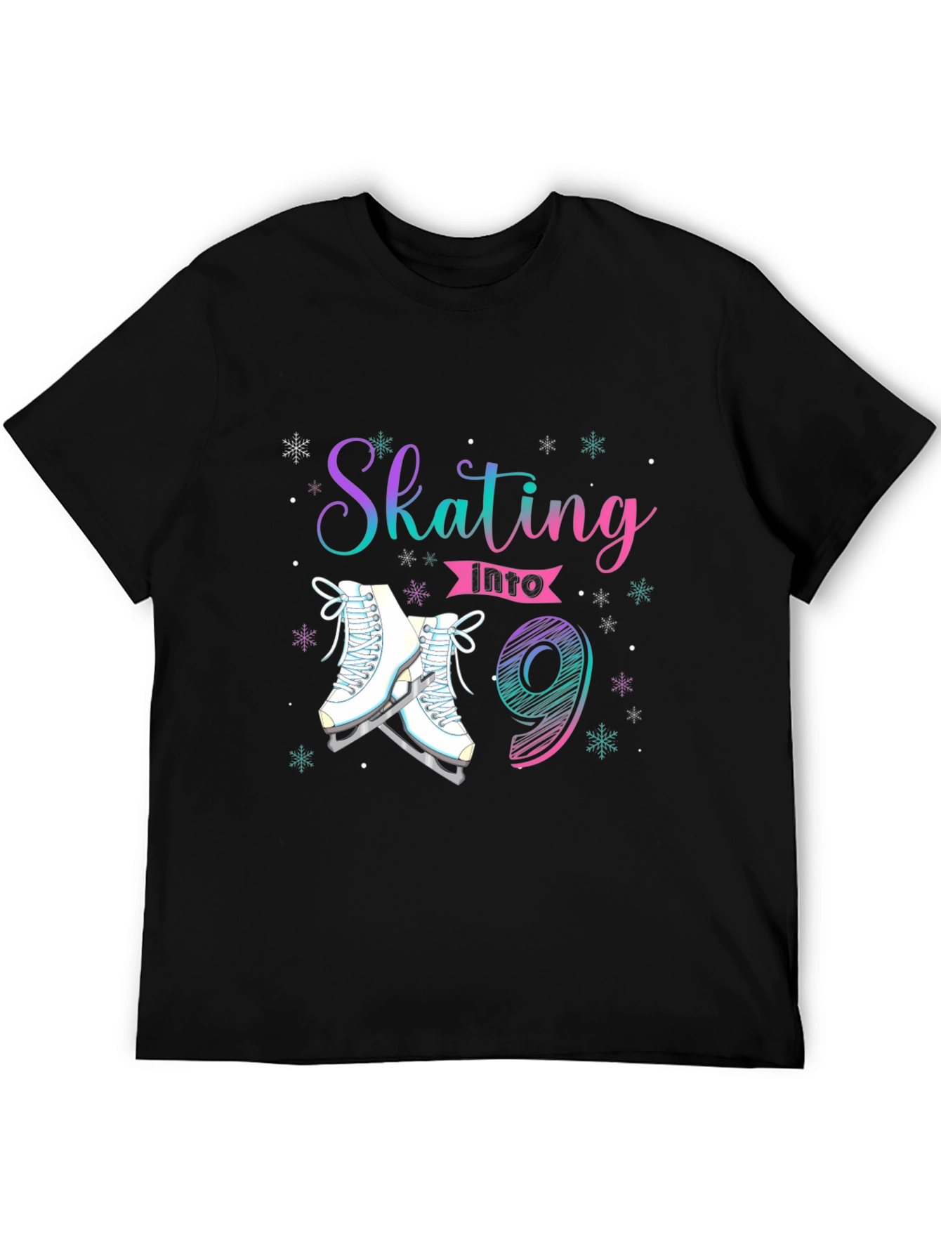 Skating Into 9th Birthday T-Shirt