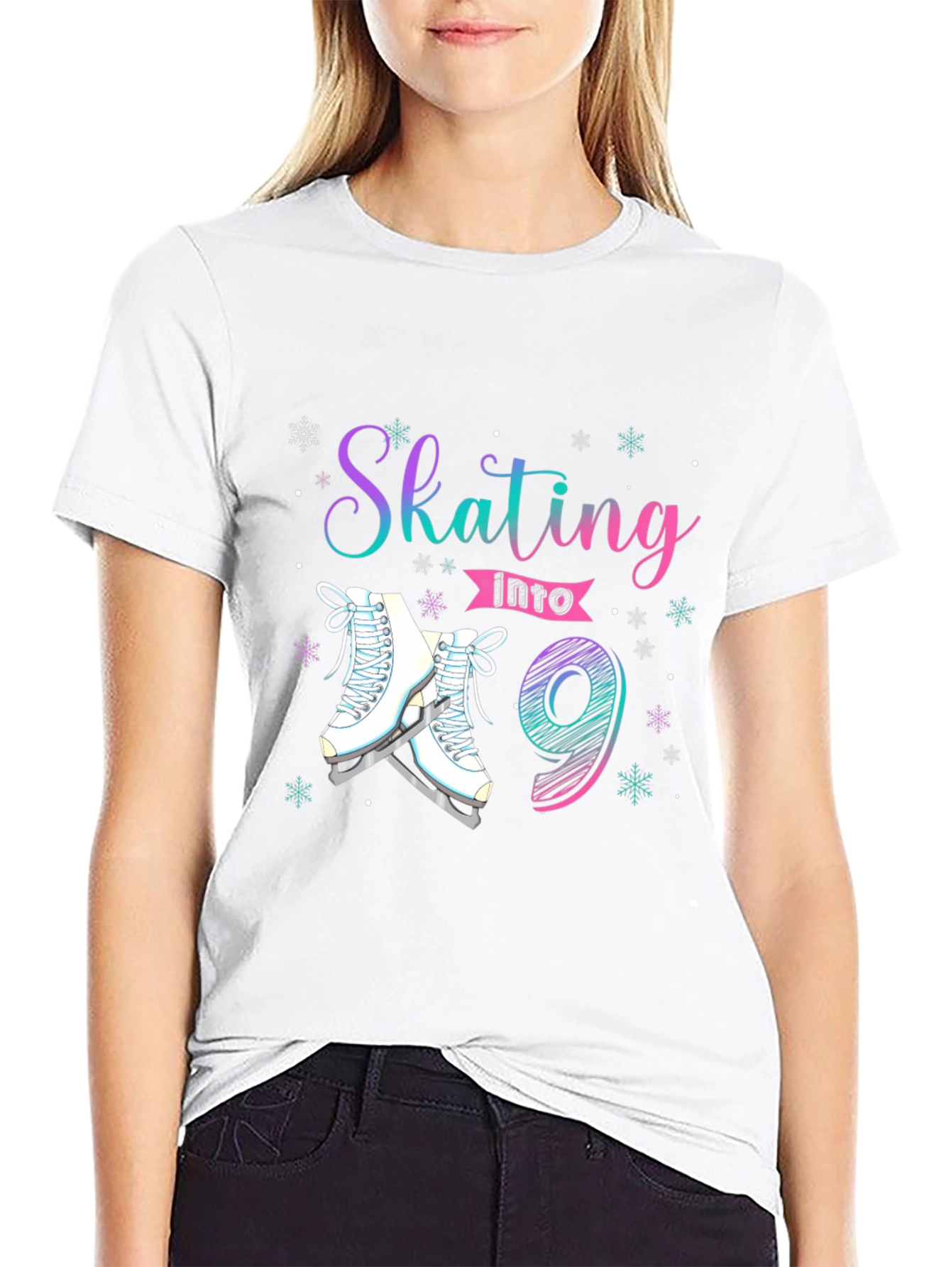 Skating Into 9th Birthday T-Shirt