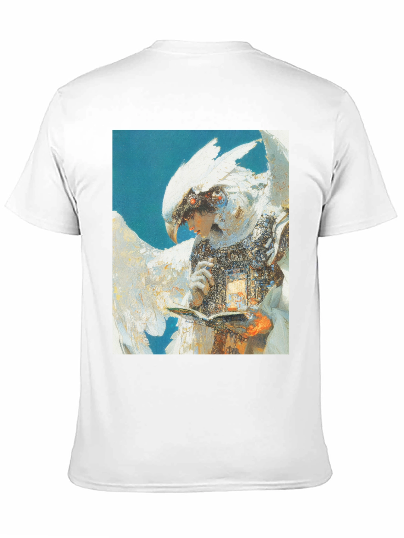 Futuristic Bird-Human Hybrid Graphic Tee