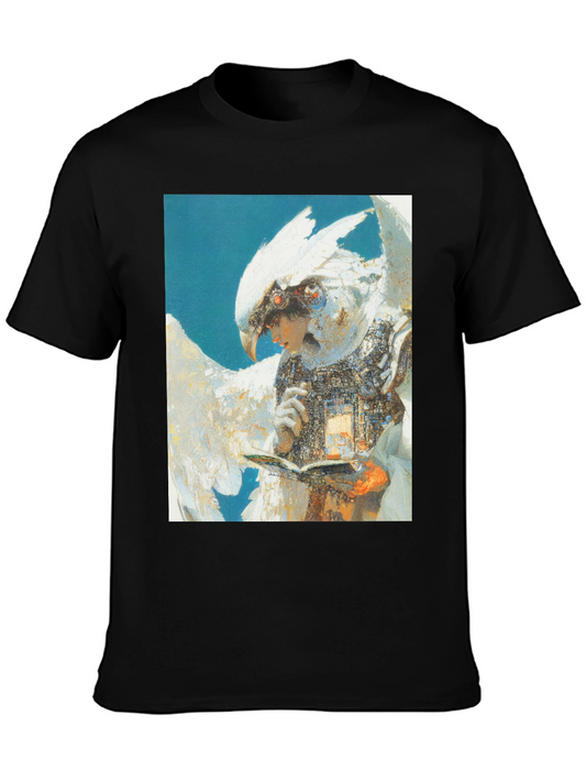 Futuristic Bird-Human Hybrid Graphic Tee