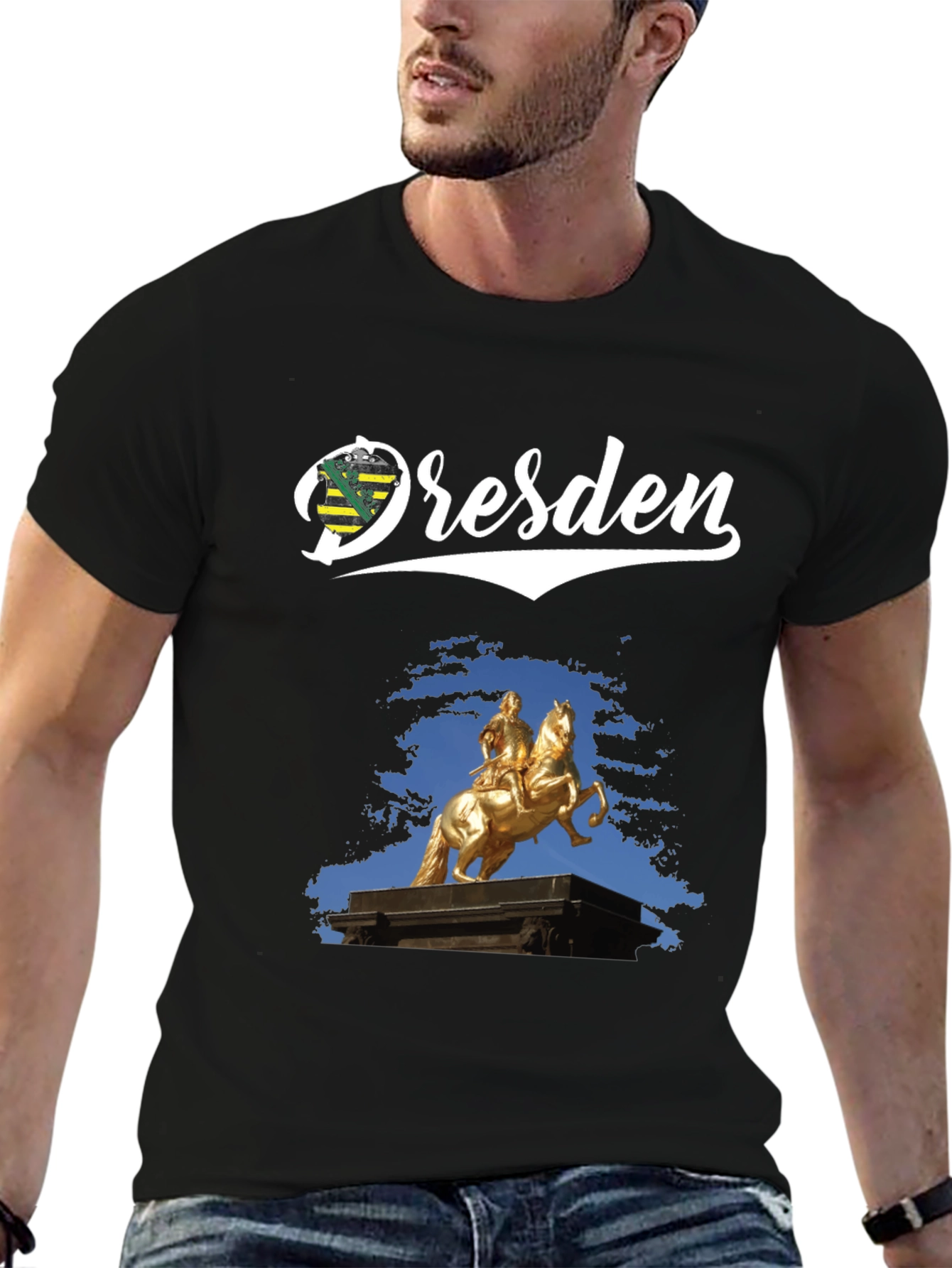 Dresden Germany Landmark Black T-Shirt