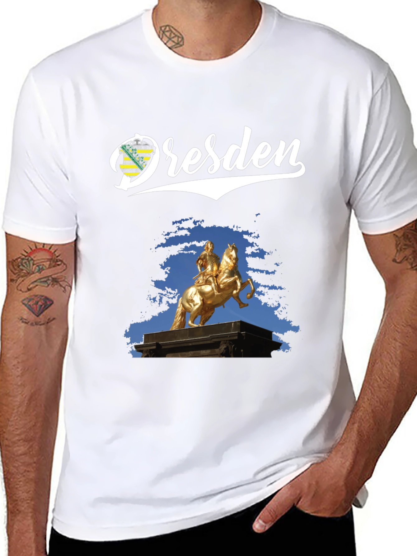 Dresden Germany Landmark Black T-Shirt