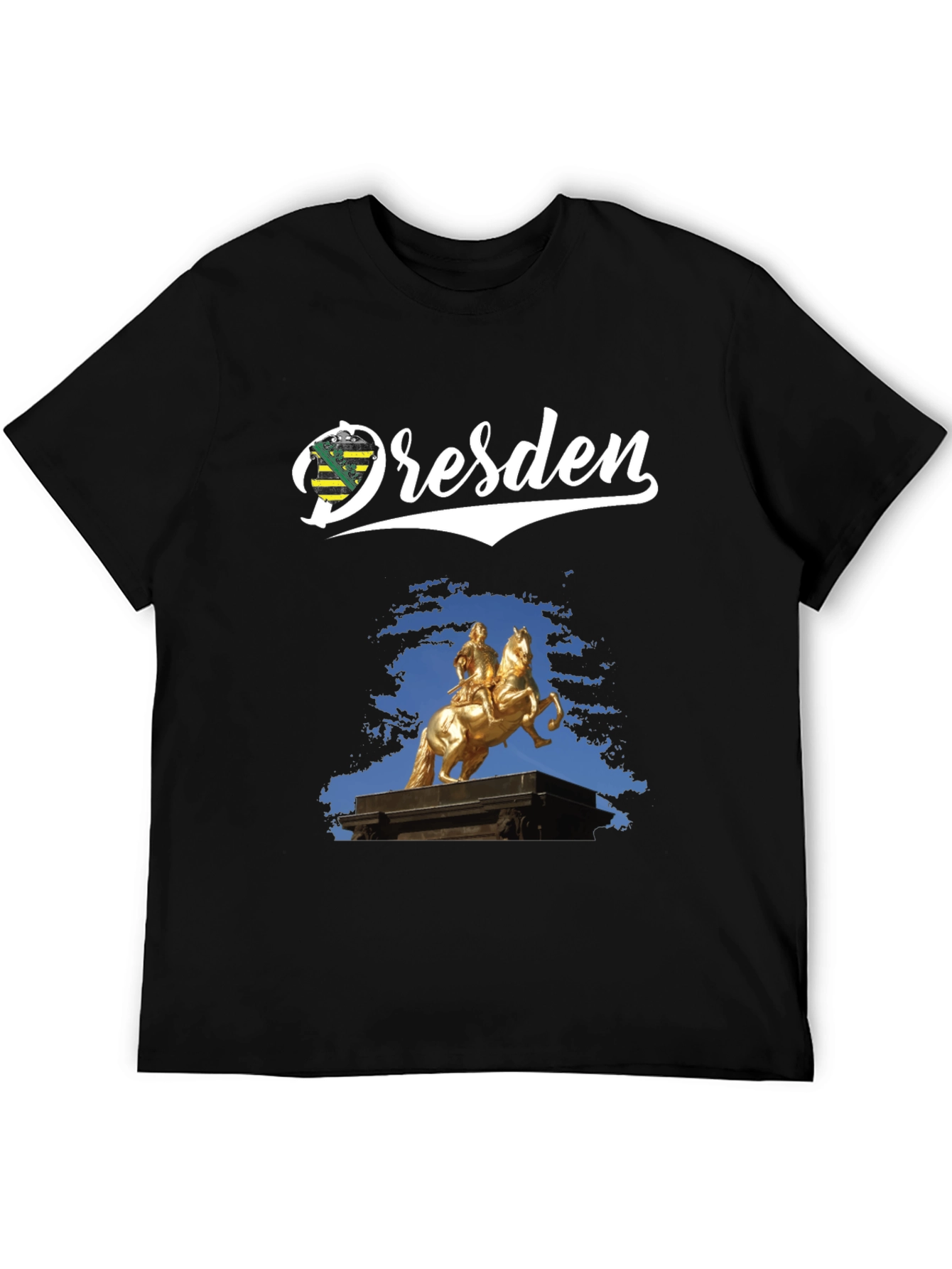 Dresden Germany Landmark Black T-Shirt