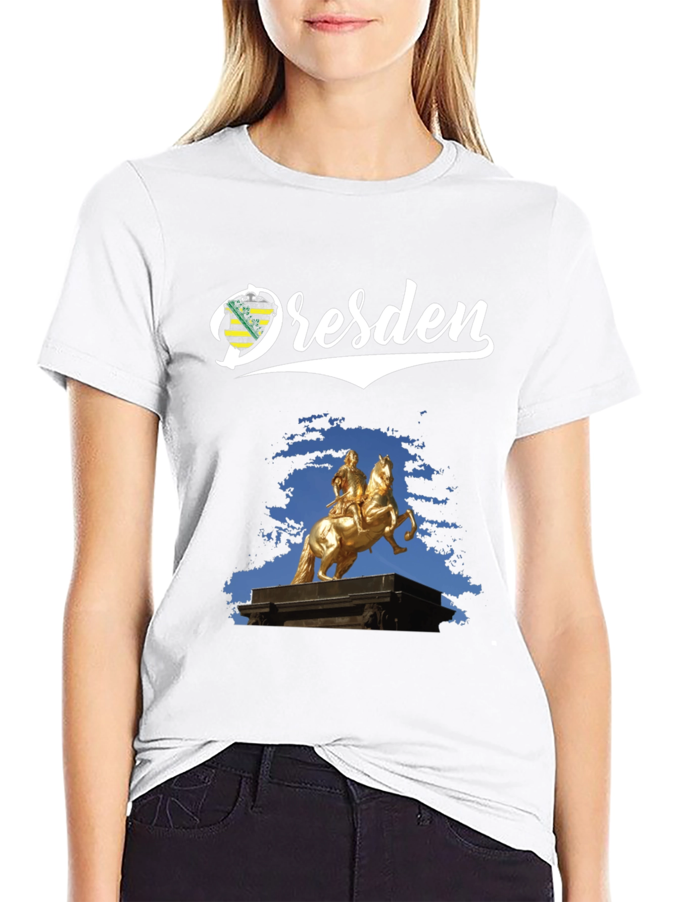 Dresden Germany Landmark Black T-Shirt
