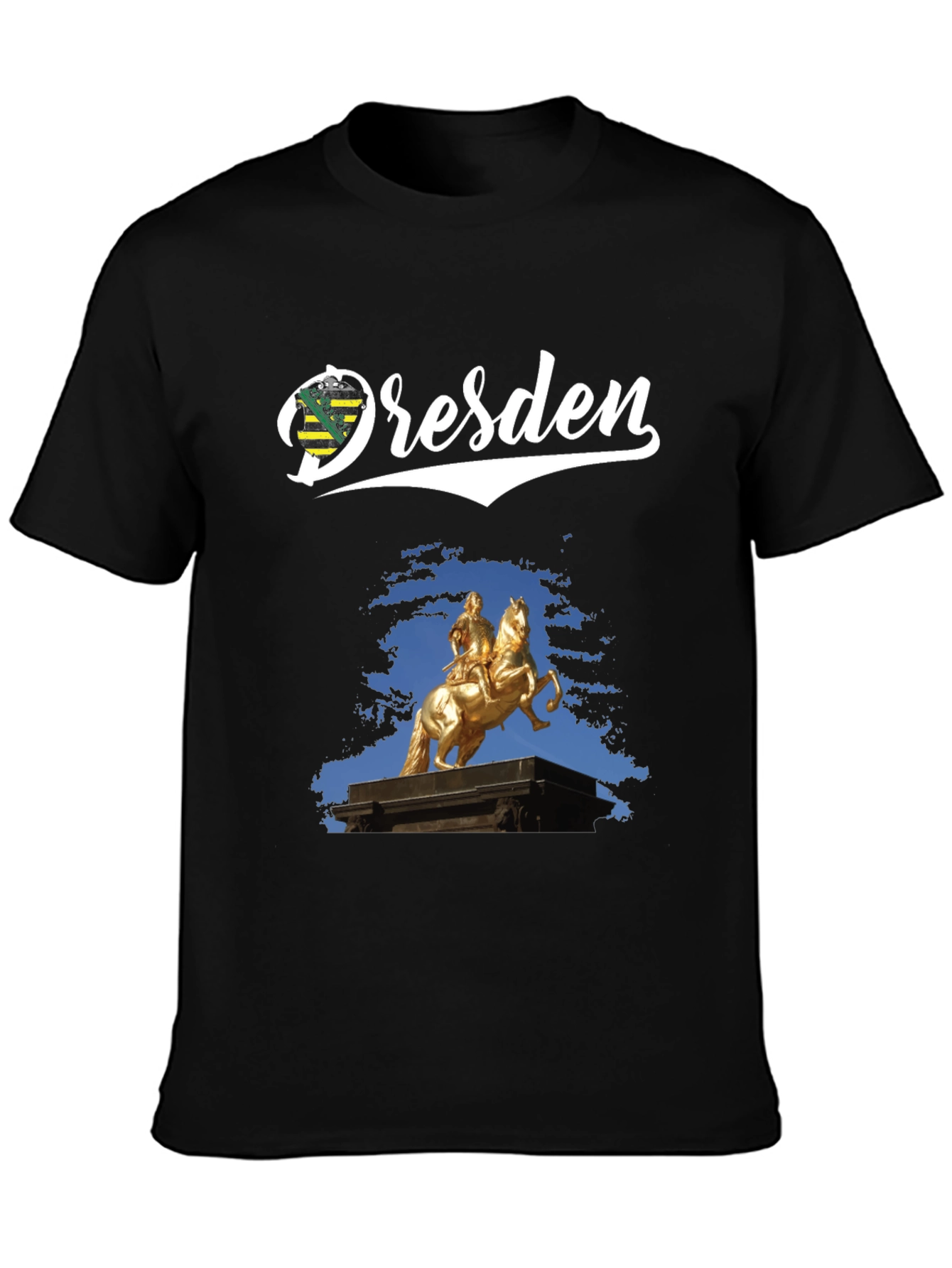 Dresden Germany Landmark Black T-Shirt