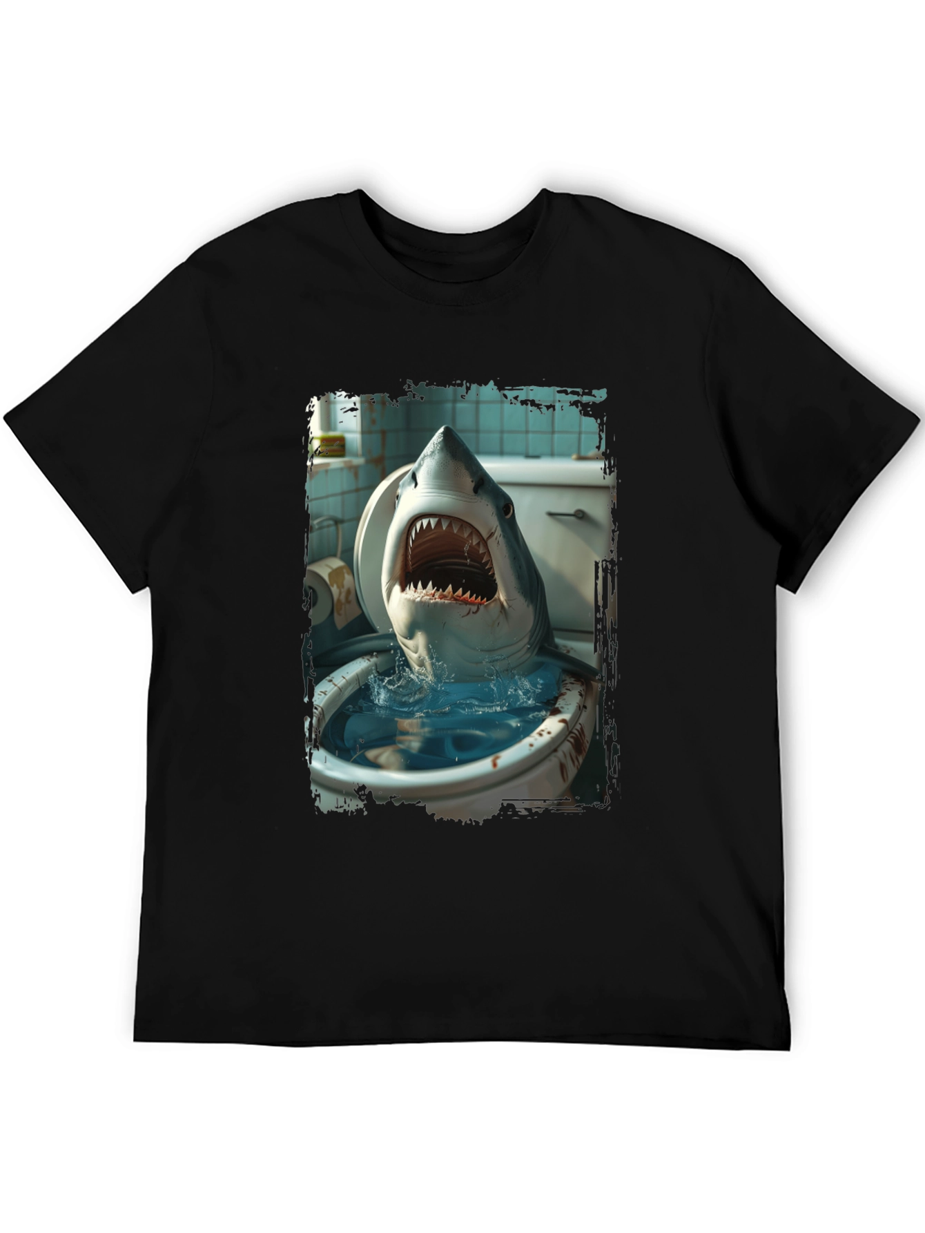 Shark Toilet Humor T-Shirt