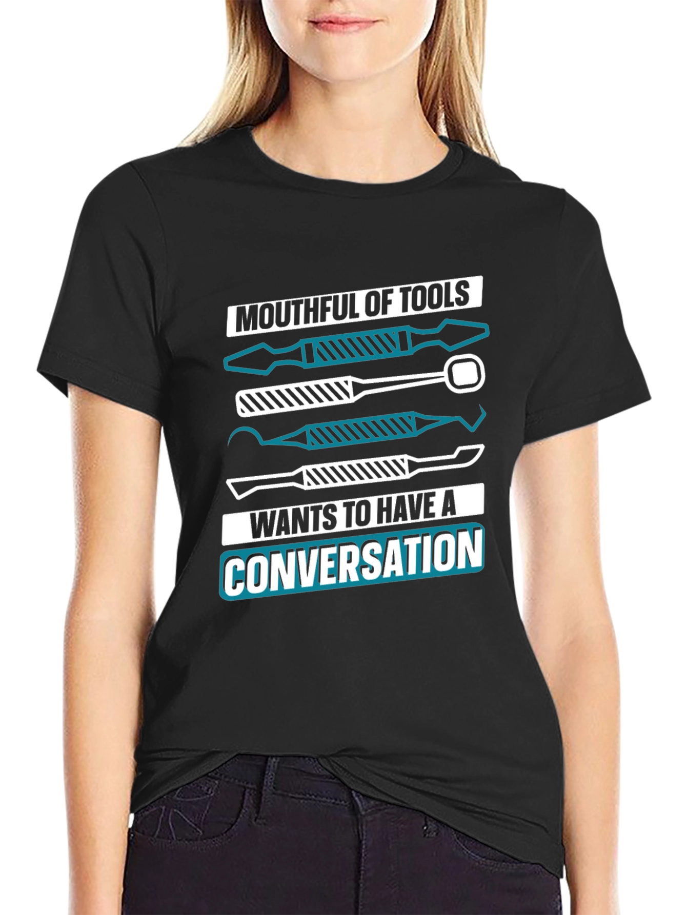 Mouthful of Tools Funny Dentist T-Shirt