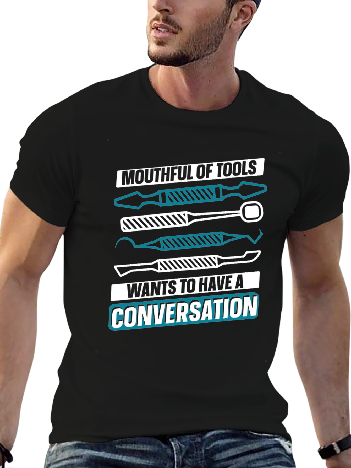 Mouthful of Tools Funny Dentist T-Shirt