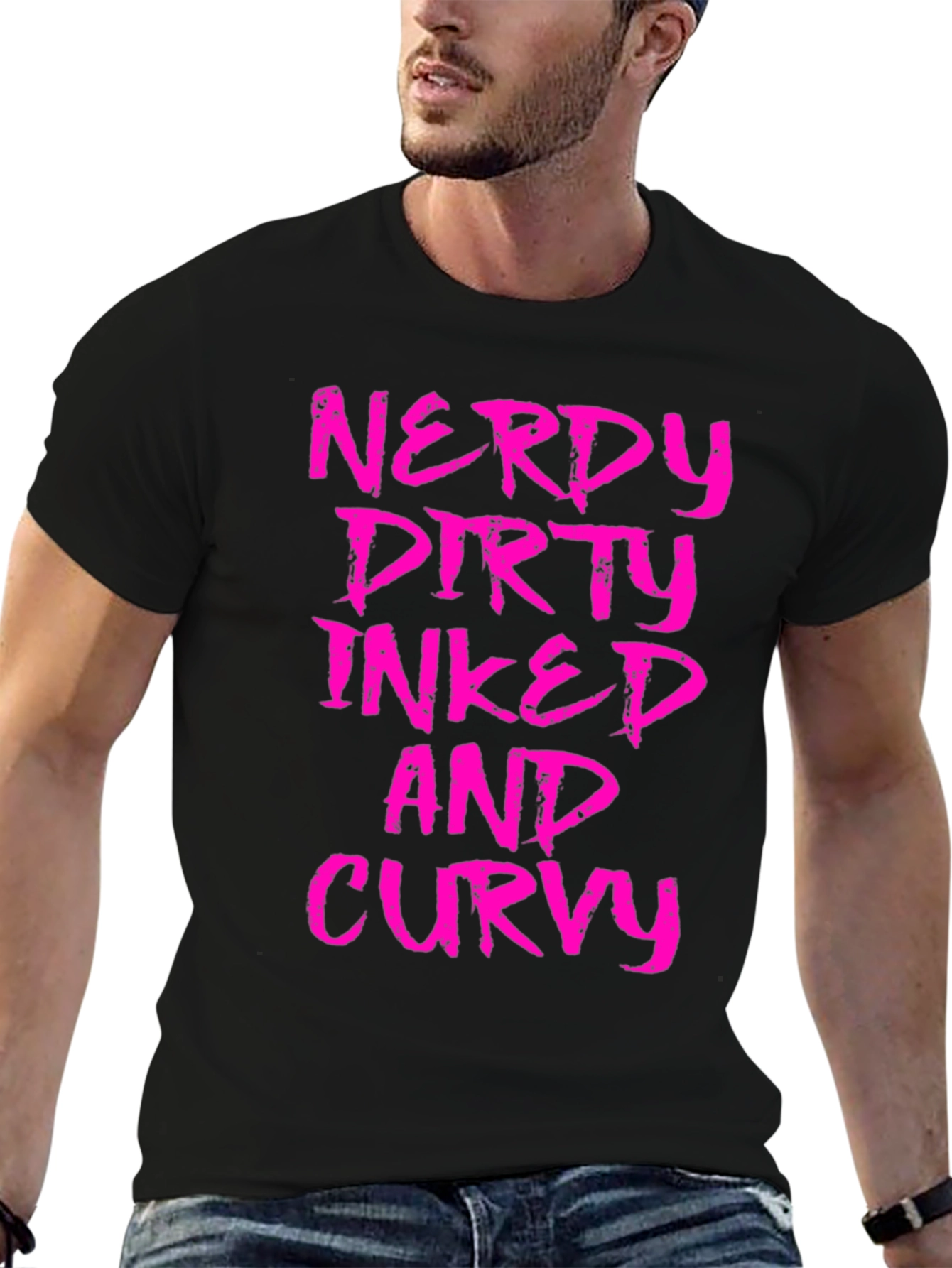Nerdy Dirty Inked Curvy Graphic T-Shirt