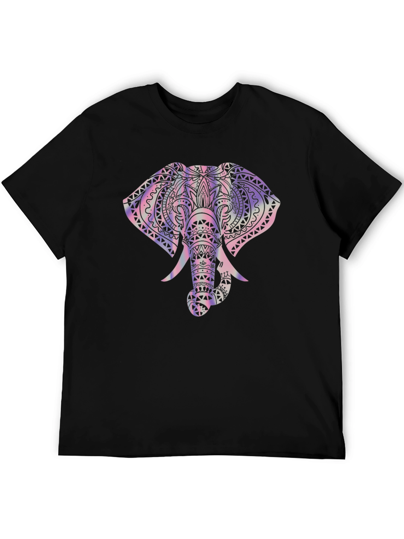 Elephant Graphic Tee - Trendy Mens Black T-Shirt