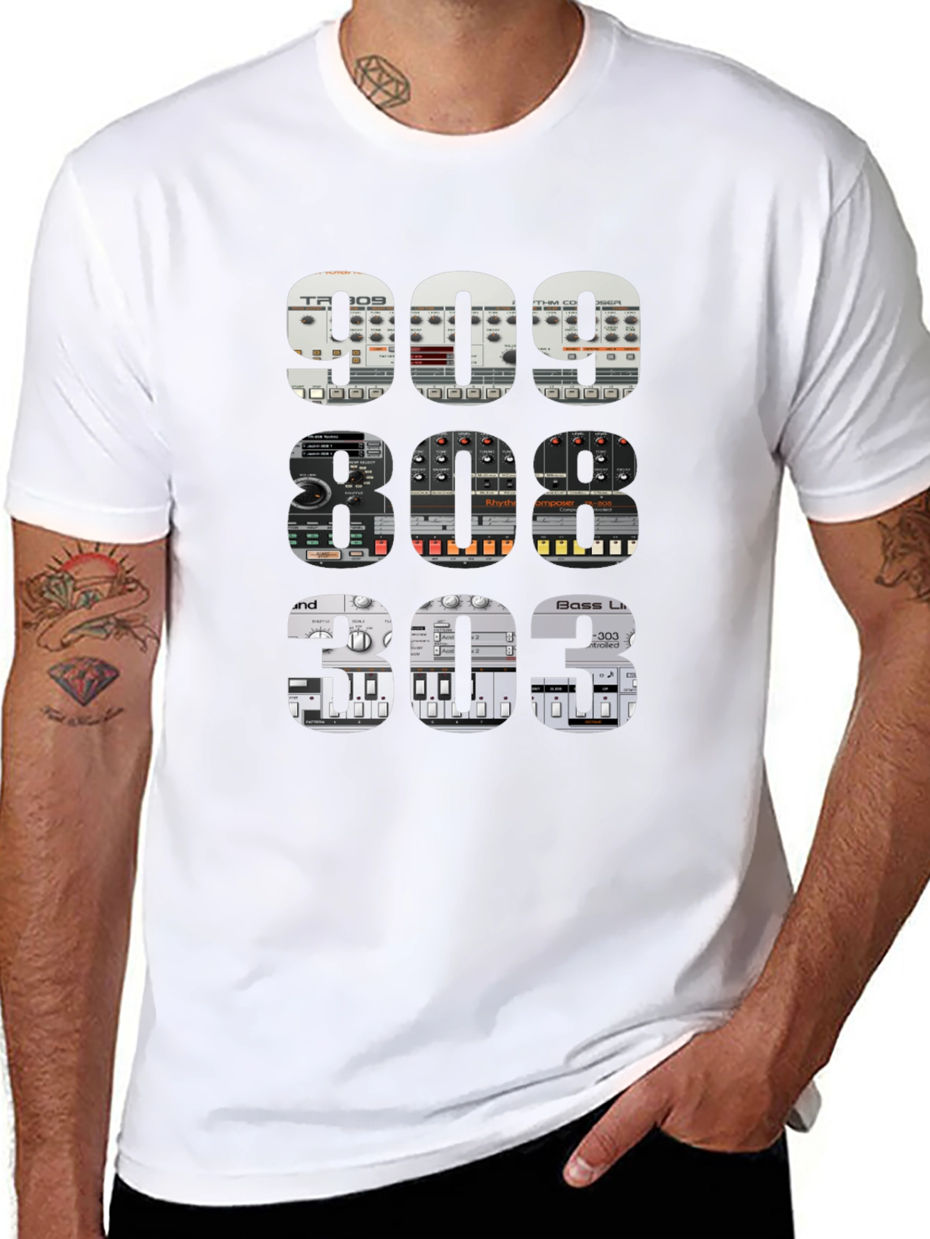 909 808 303 Synth T-Shirt - Music Producer
