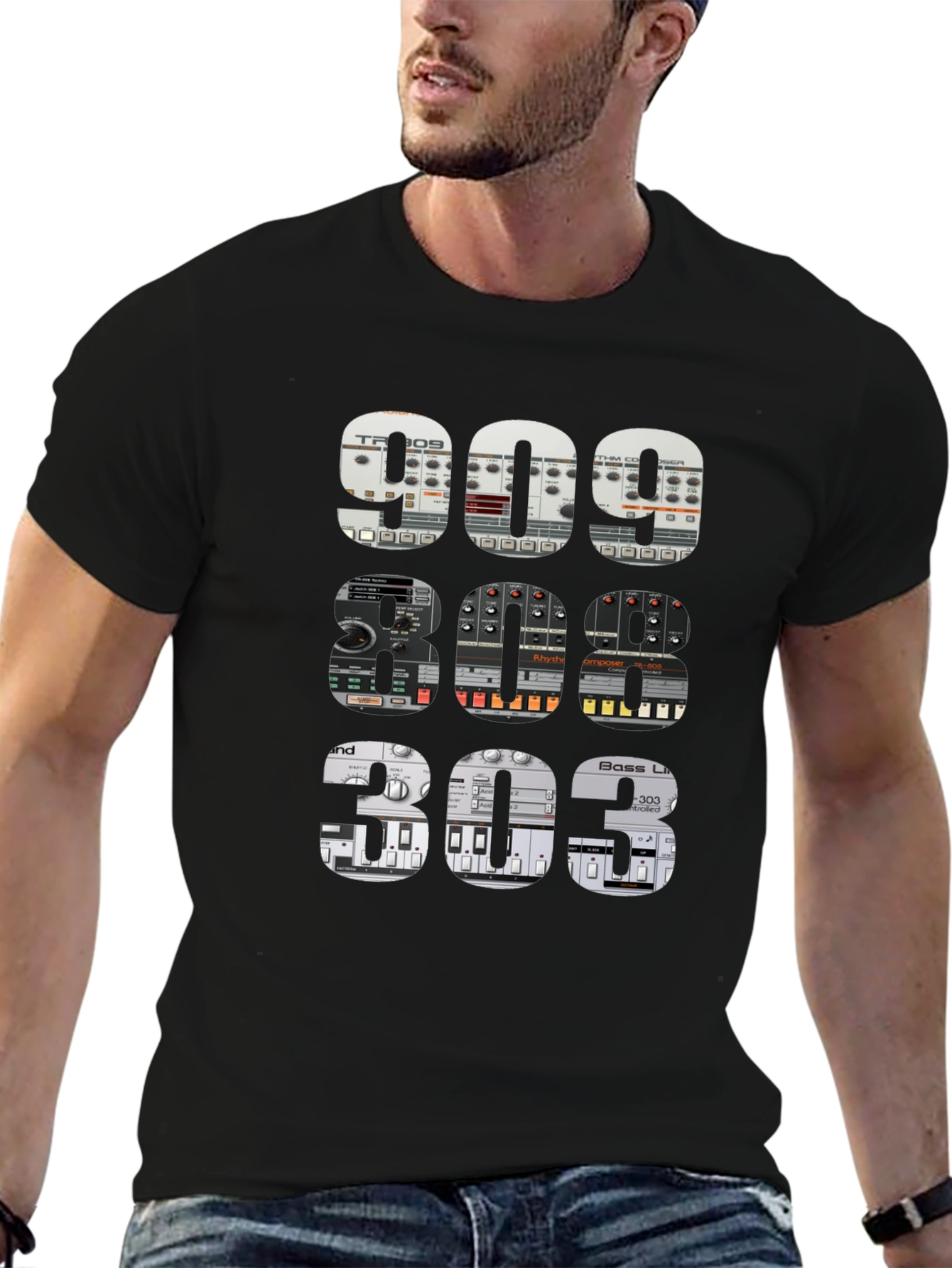 909 808 303 Synth T-Shirt - Music Producer