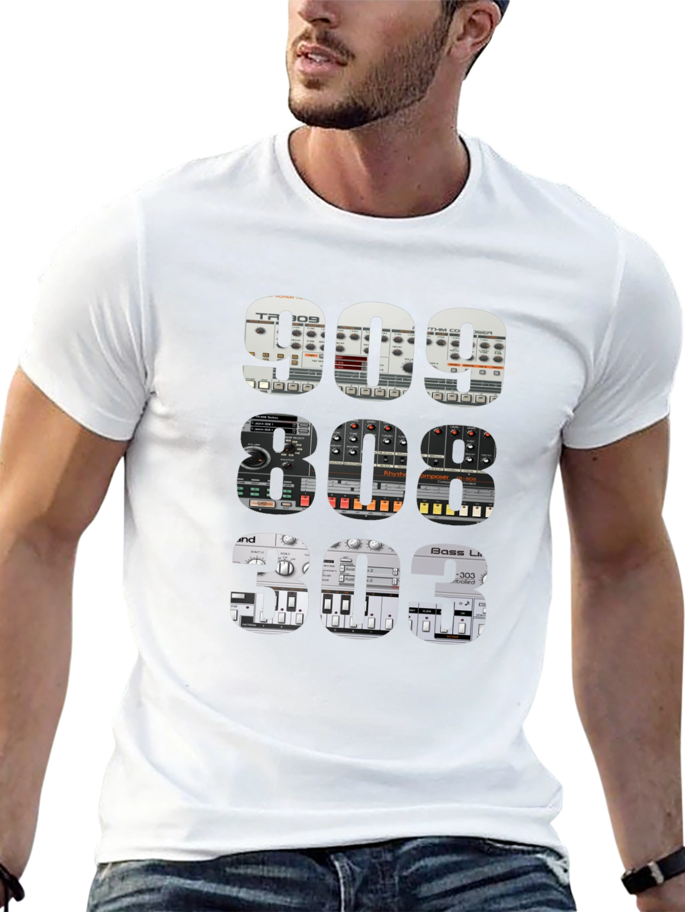 909 808 303 Synth T-Shirt - Music Producer