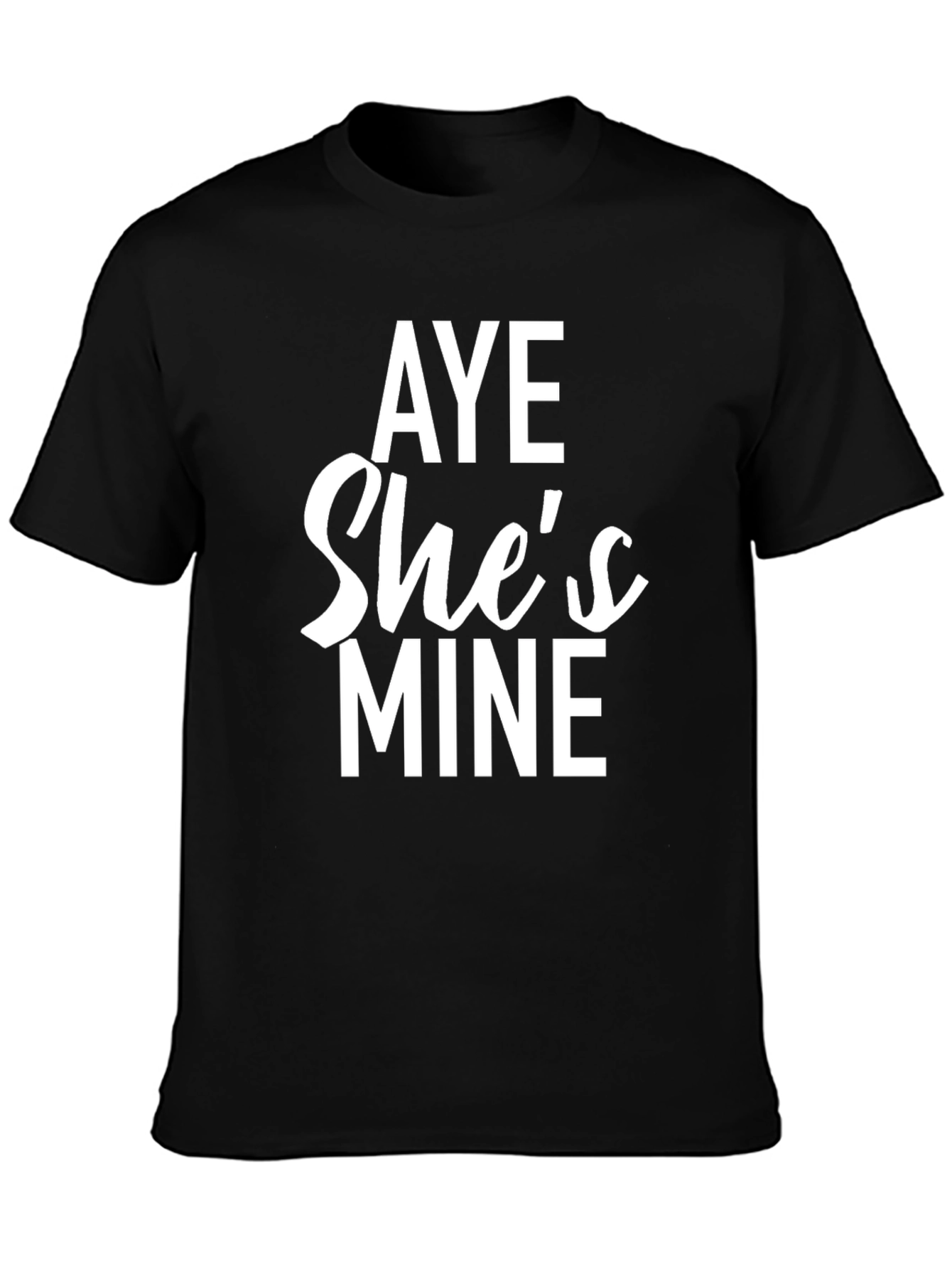 Aye Shes Mine Graphic Tee - Black Cotton Blend