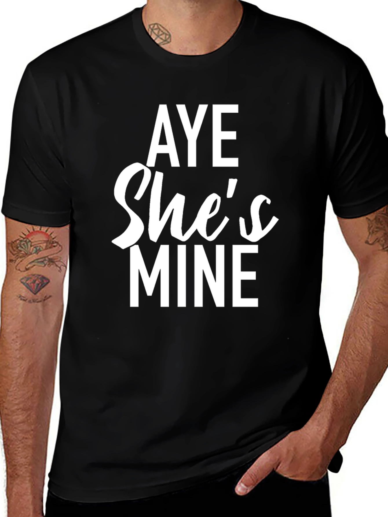 Aye Shes Mine Graphic Tee - Black Cotton Blend