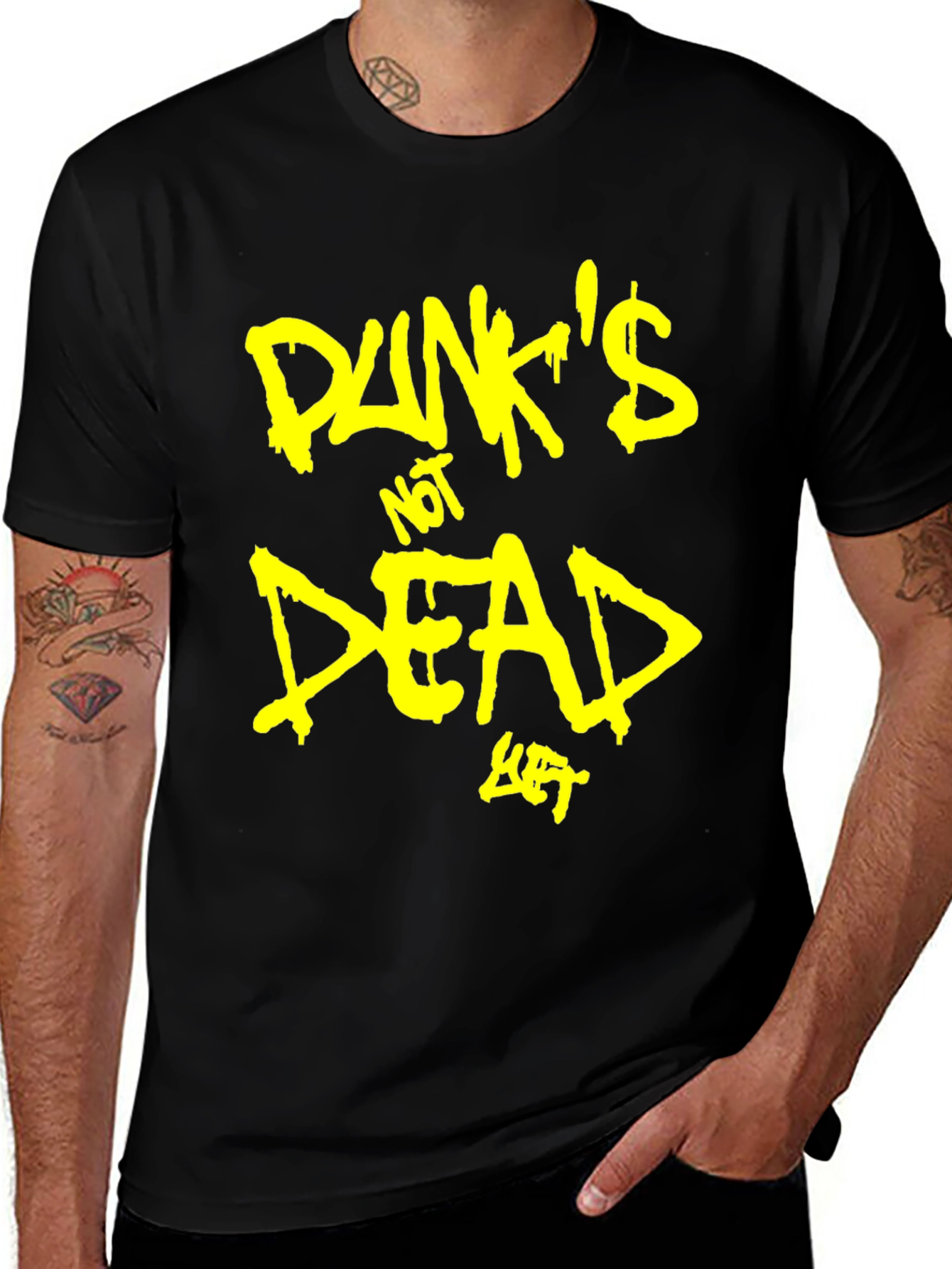 Punks Not Dead T-Shirt - Black Graphic Tee