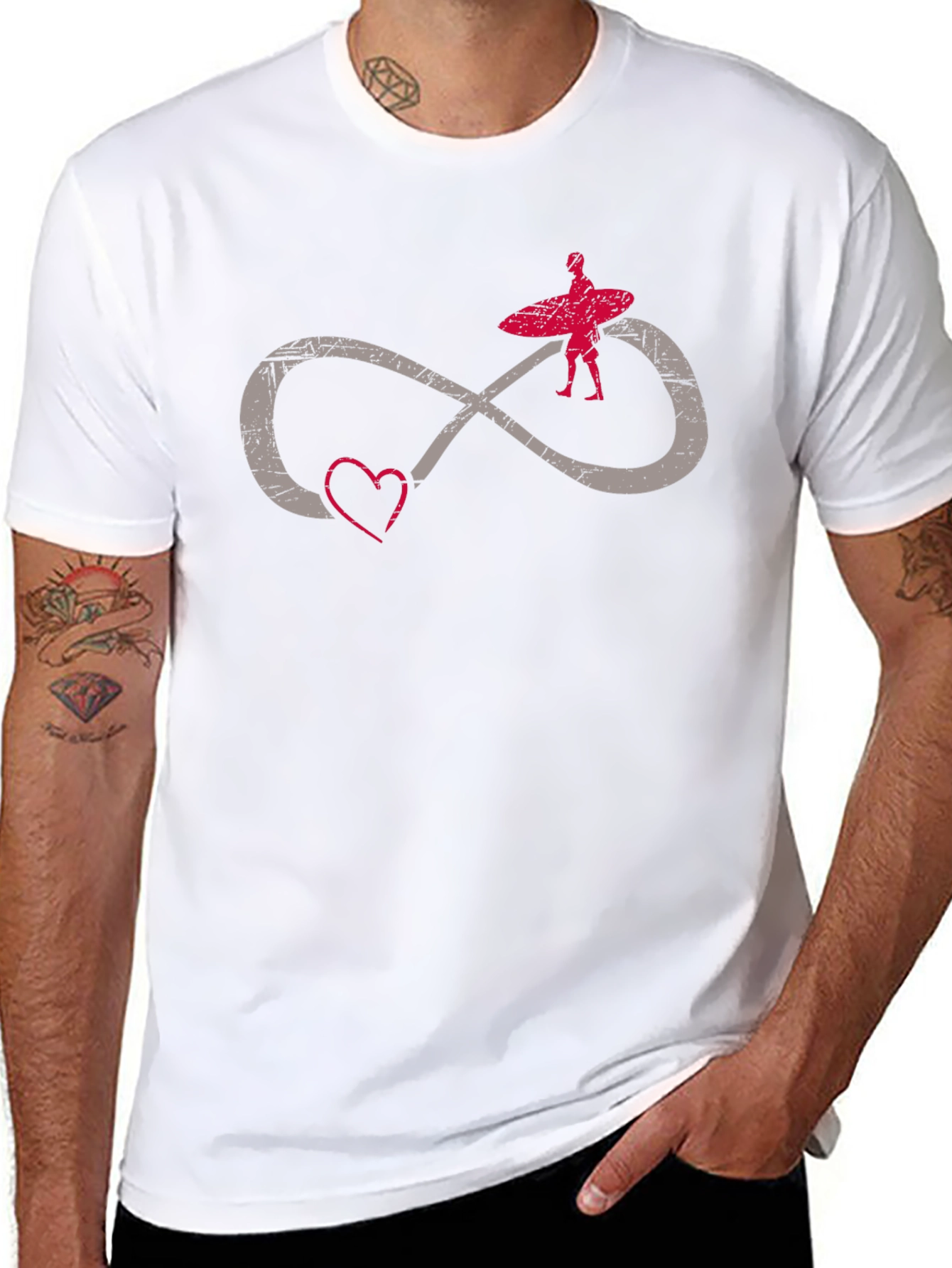 Surfing Infinity Love Graphic Tee